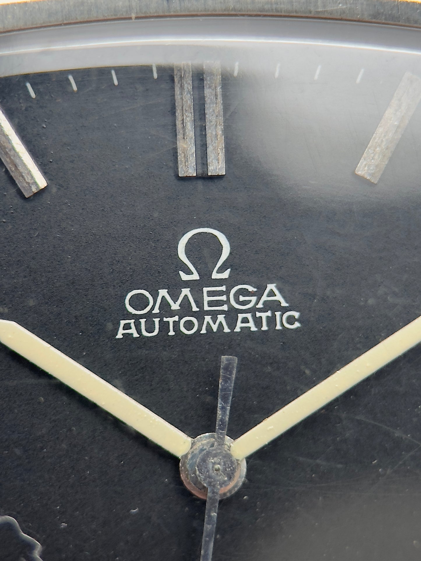 Omega Black Dial Square Case on Bracelet