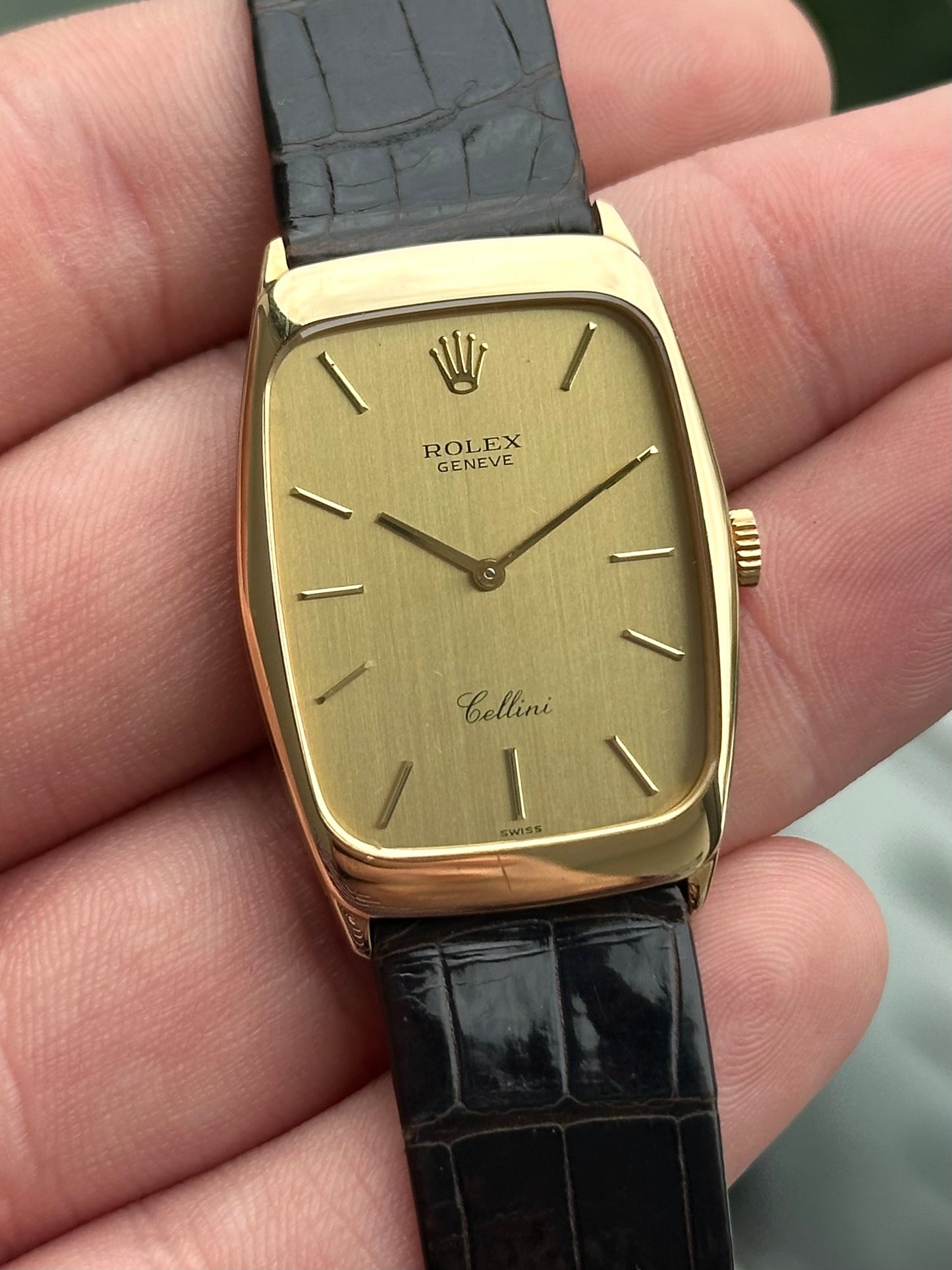 Rolex Cellini Rectangle Case 18k Gold 1995