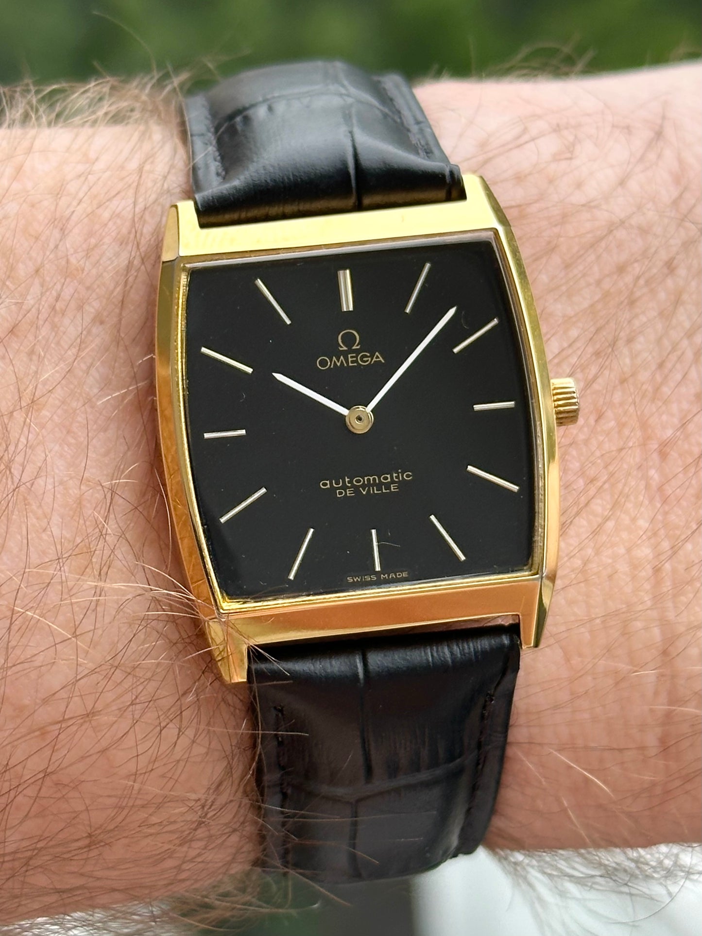 Omega De Ville Rectangle Black Dial