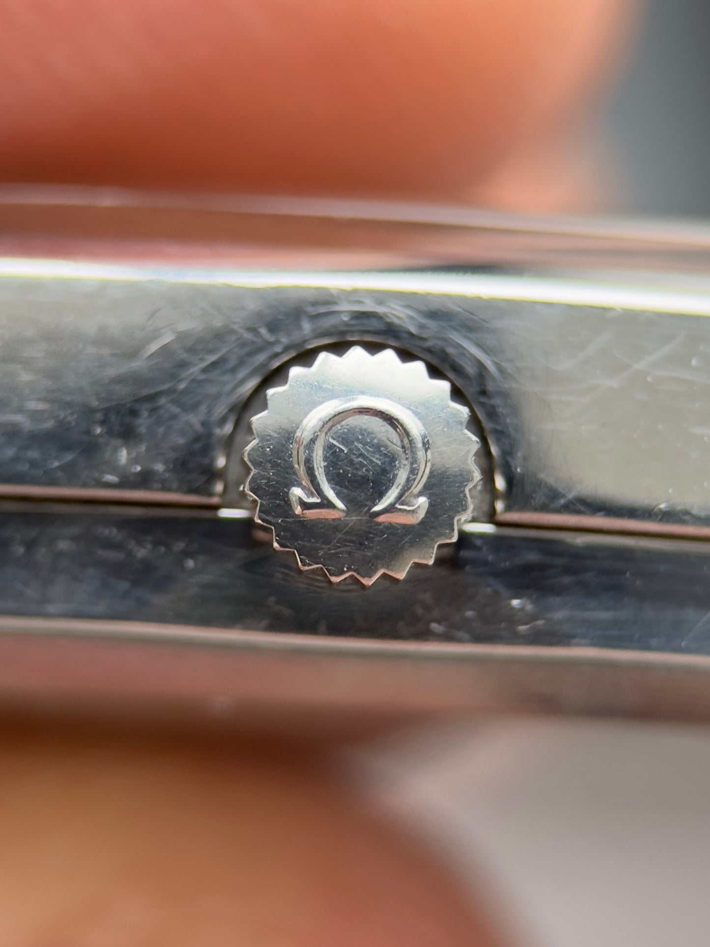 Omega Black Dial Square Case on Bracelet