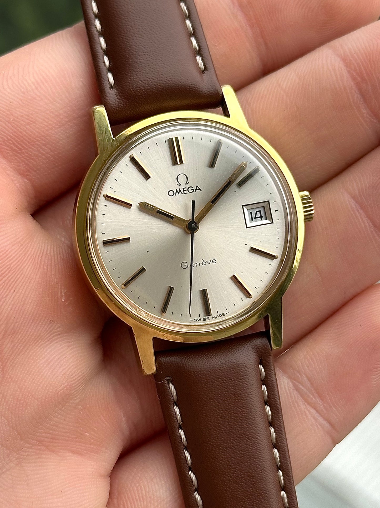 Omega Geneve Date Silver Dial