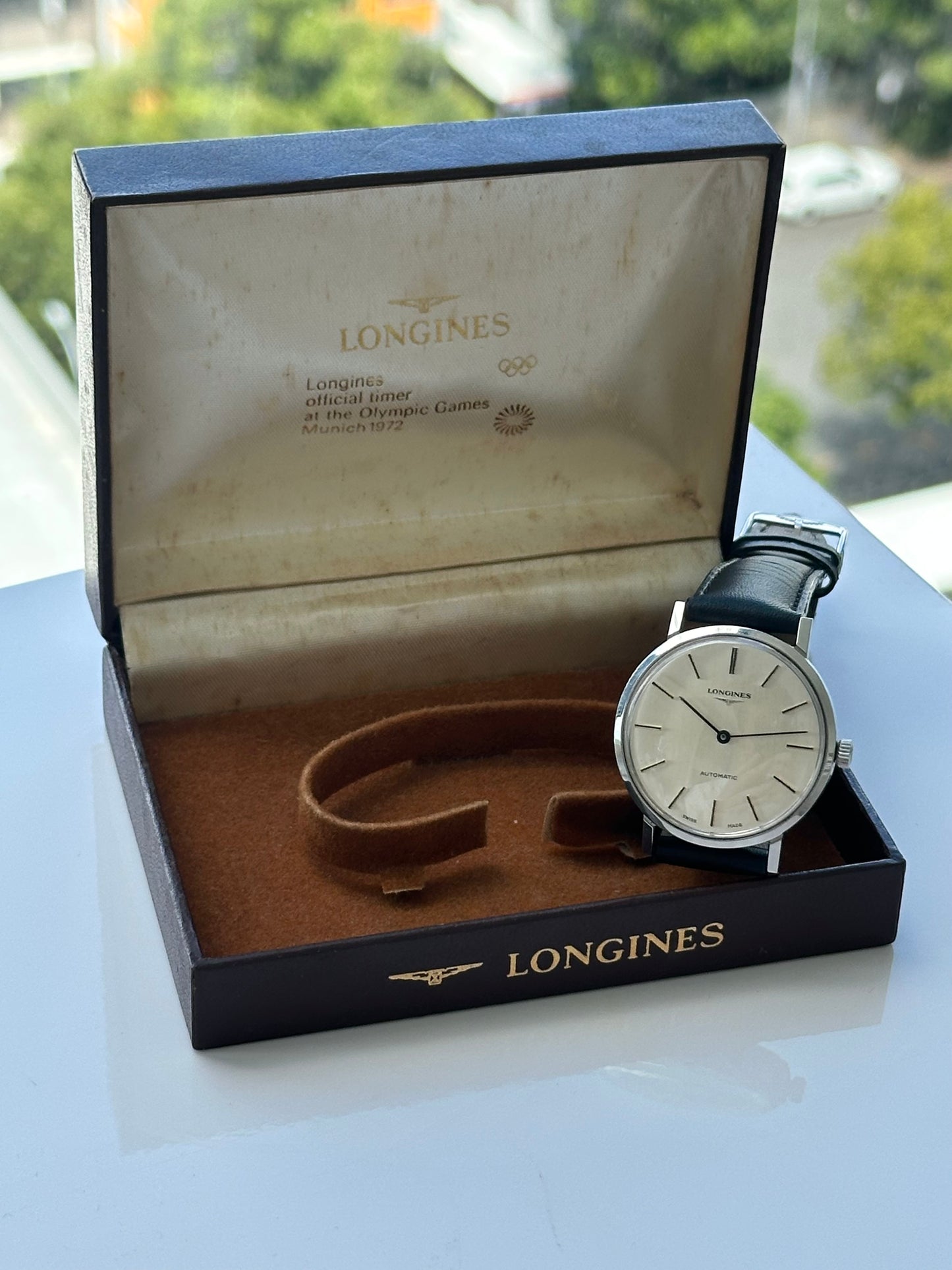 Longines 36mm Dress 1970s Silver Dial With Box