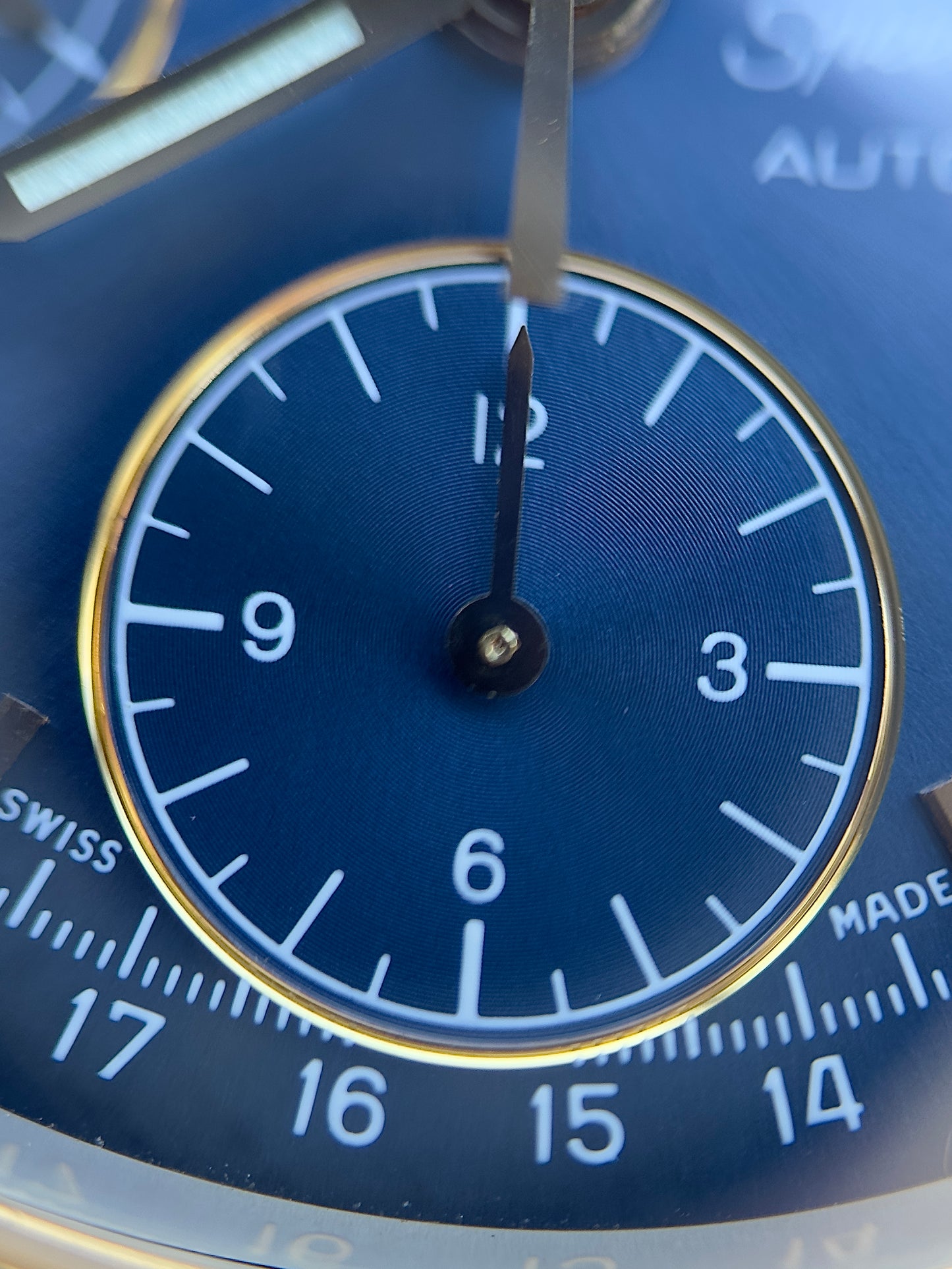 Omega Speedmaster Triple Cal 3321.80 Blue Dial Two Tone 1995