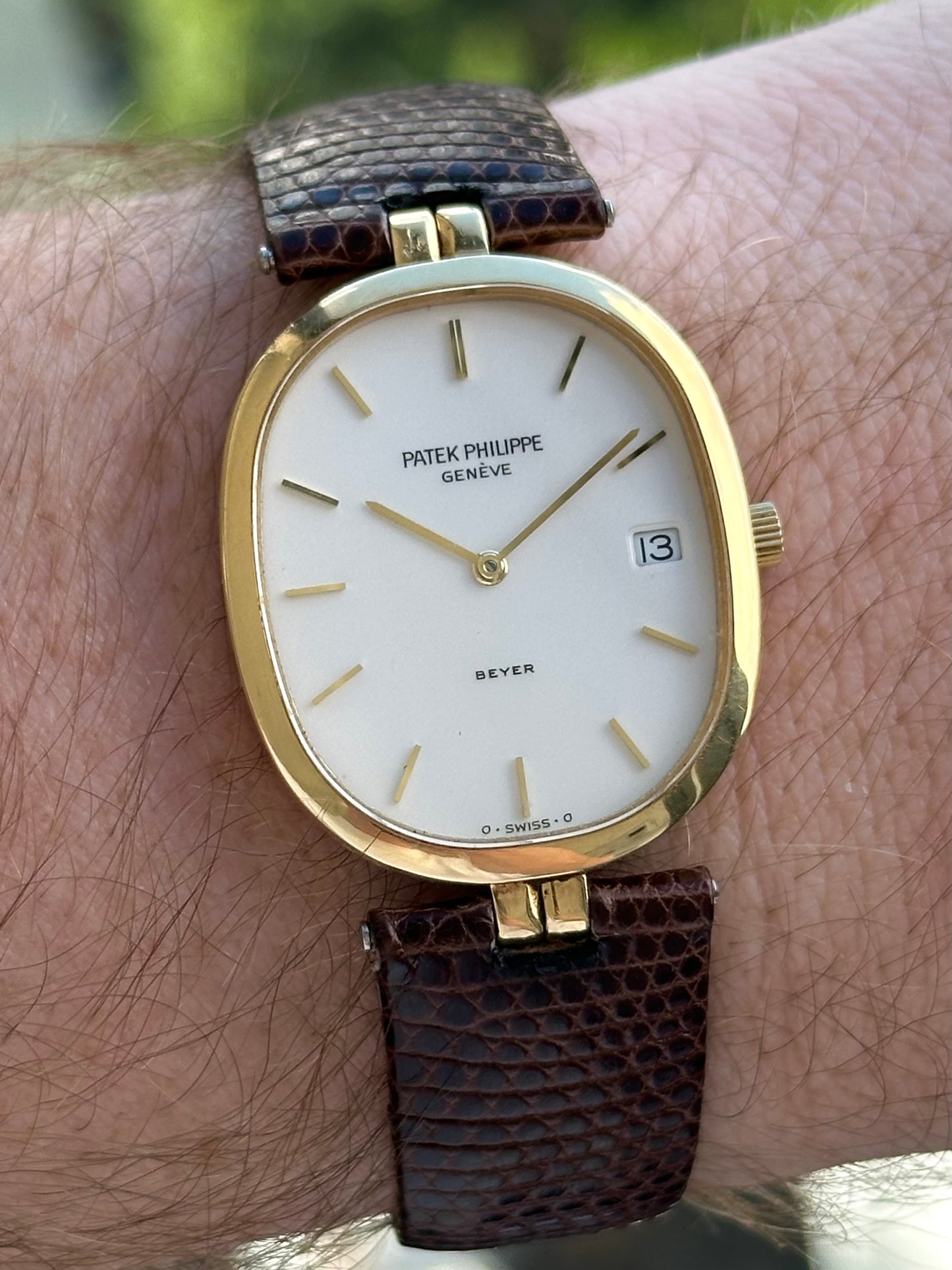 Patek Philippe Ellipse White Beyer Double Signed Dial