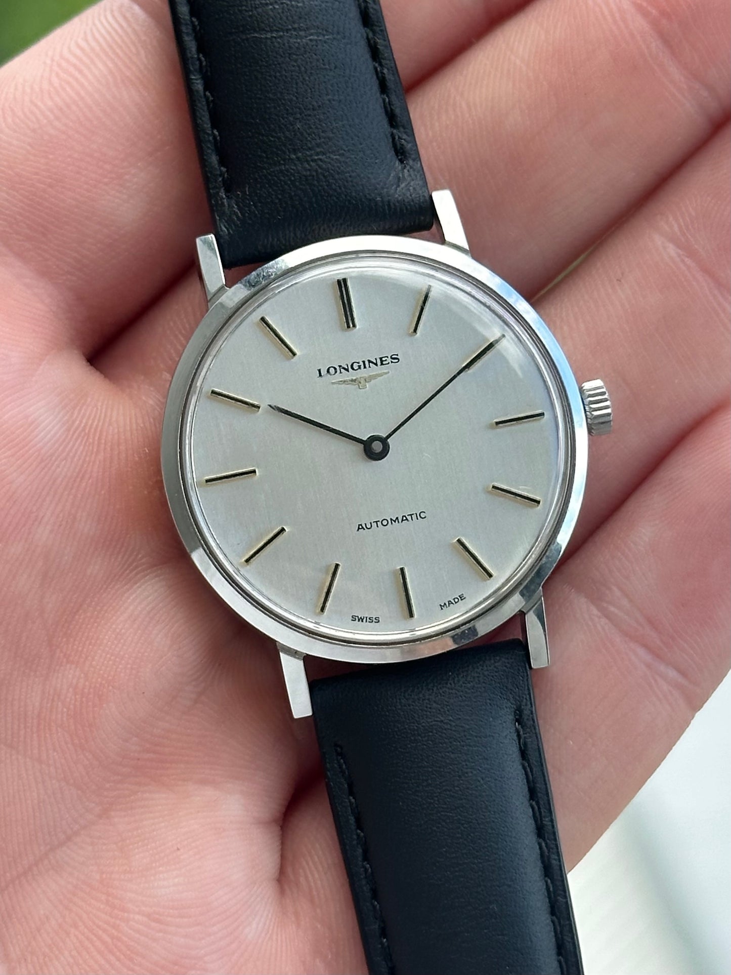 Longines 36mm Dress 1970s Silver Dial With Box