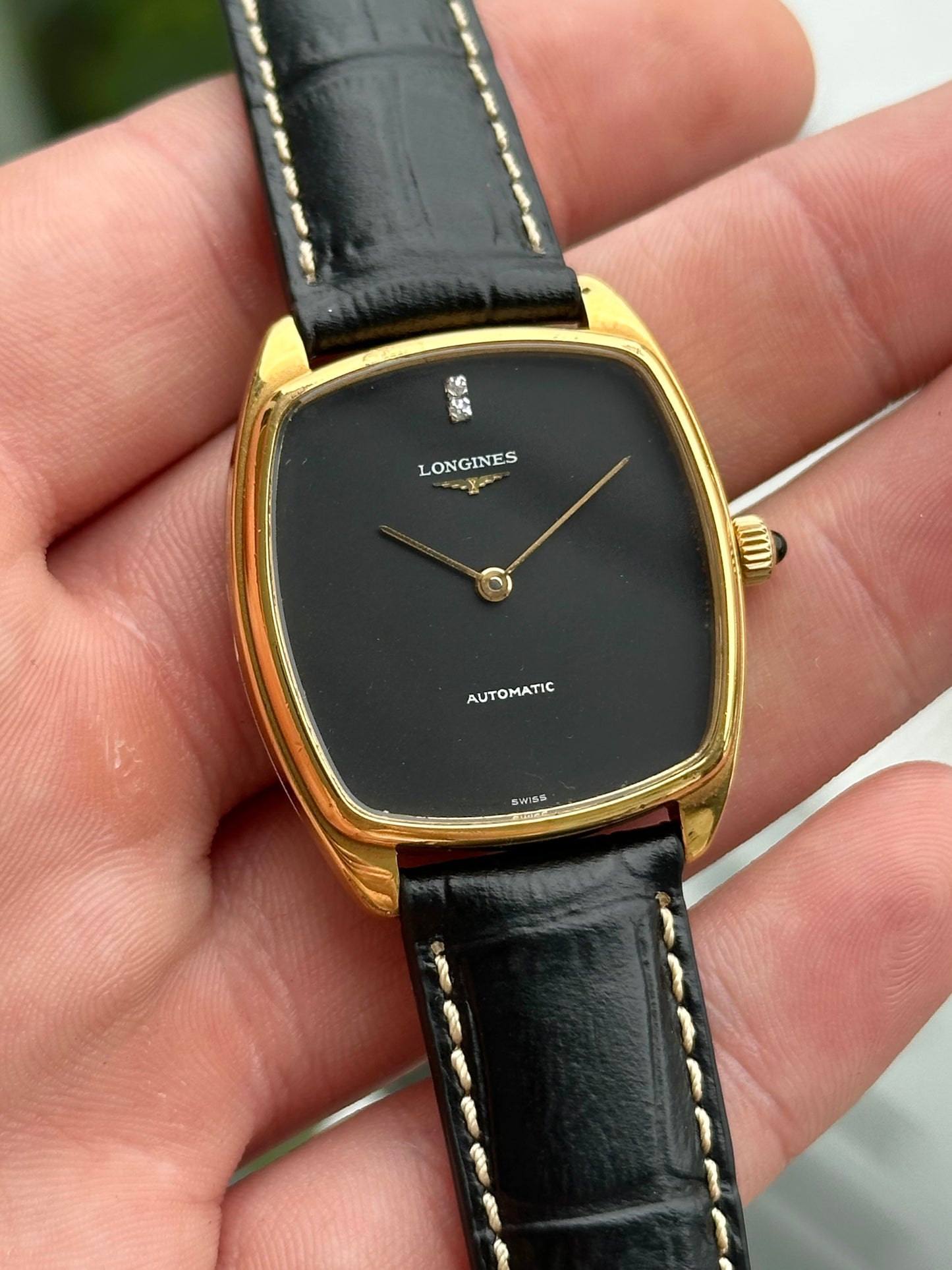 Longines Diamond Marker Black Dial