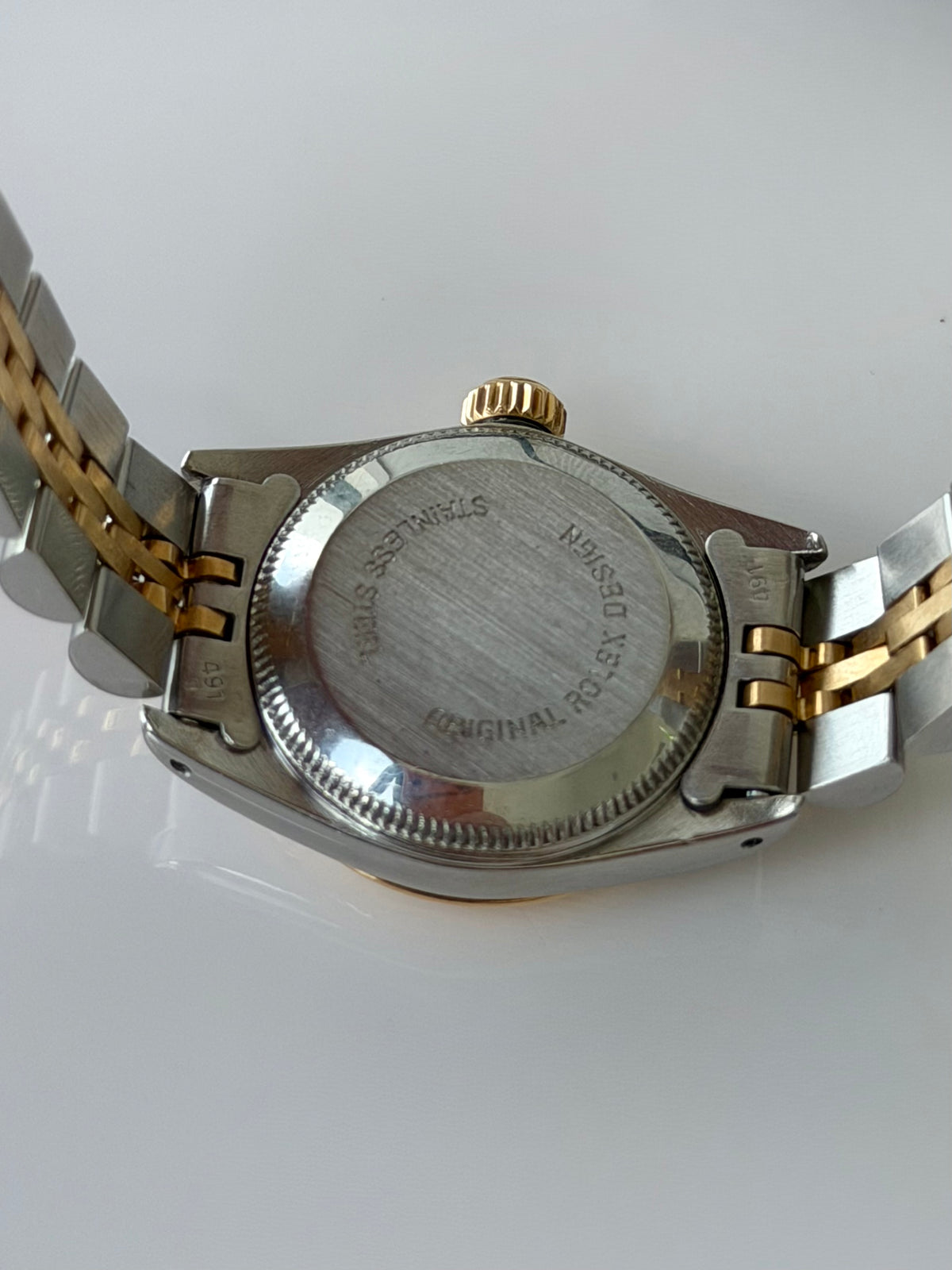 Rolex Ladies Oyster Fluted Champ Dial 1988 67193 with Box
