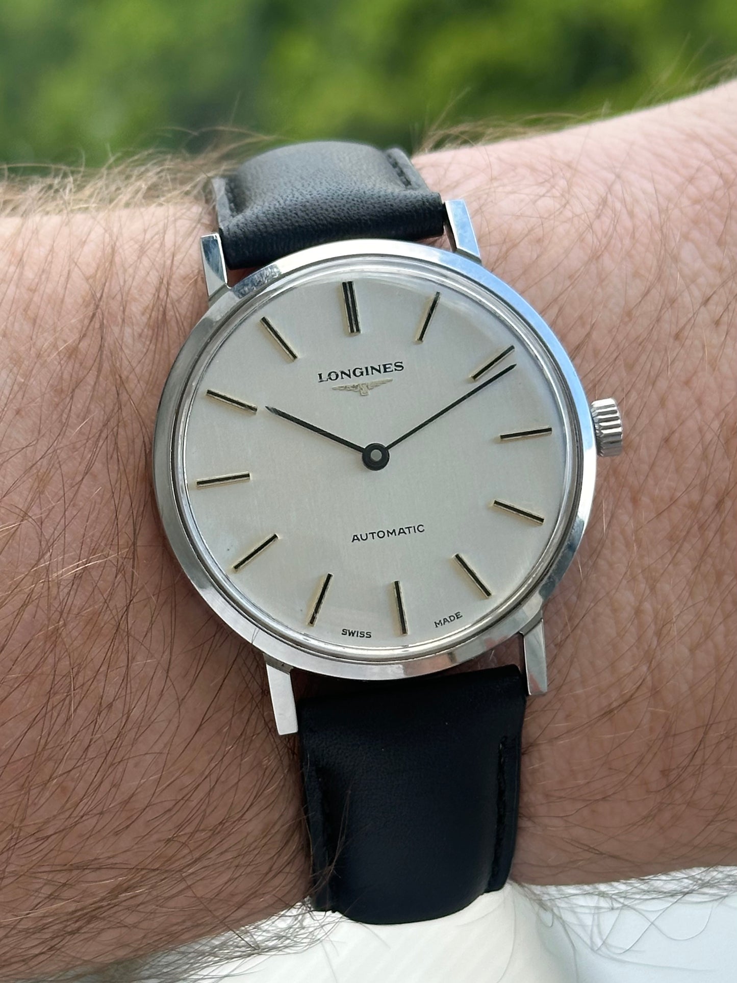 Longines 36mm Dress 1970s Silver Dial With Box