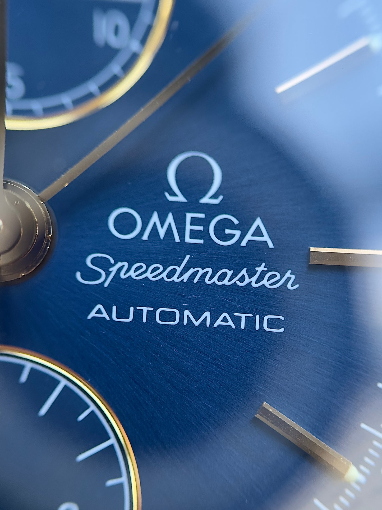 Omega Speedmaster Triple Cal 3321.80 Blue Dial Two Tone 1995