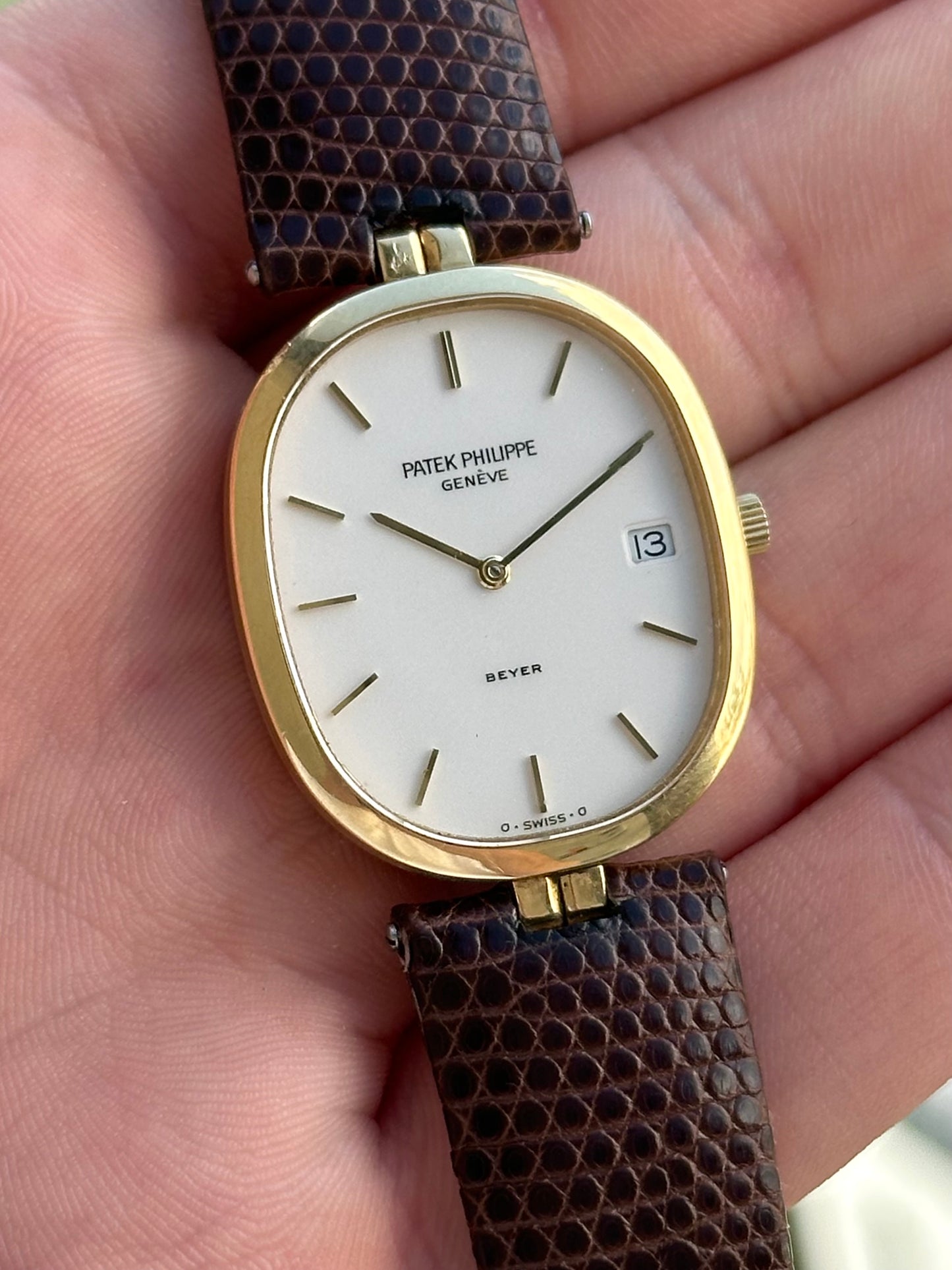 Patek Philippe Ellipse White Beyer Double Signed Dial