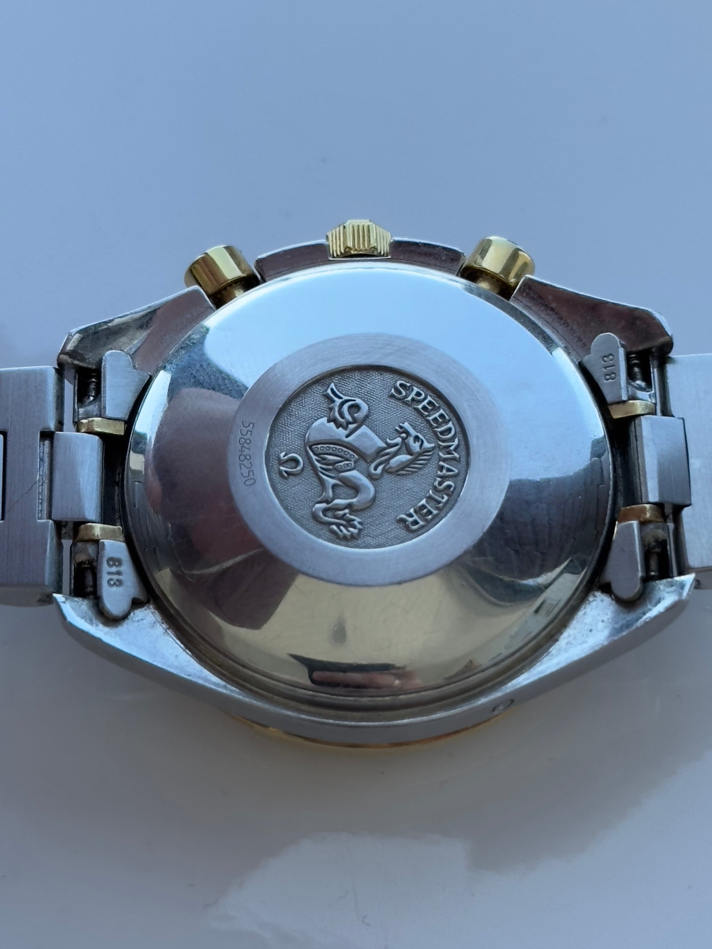 Omega Speedmaster Triple Cal 3321.80 Blue Dial Two Tone 1995