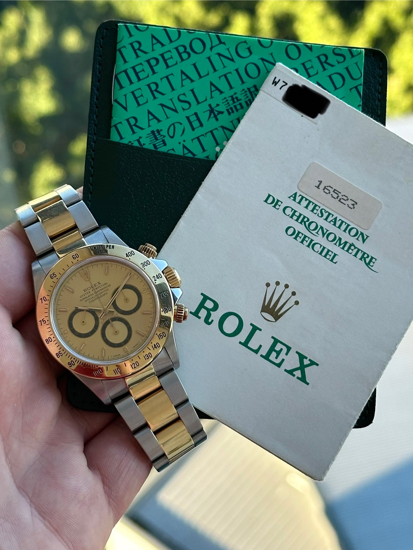 Rolex Zenith Daytona Rare ‘Inverted Six’ Dial 16523 Full set