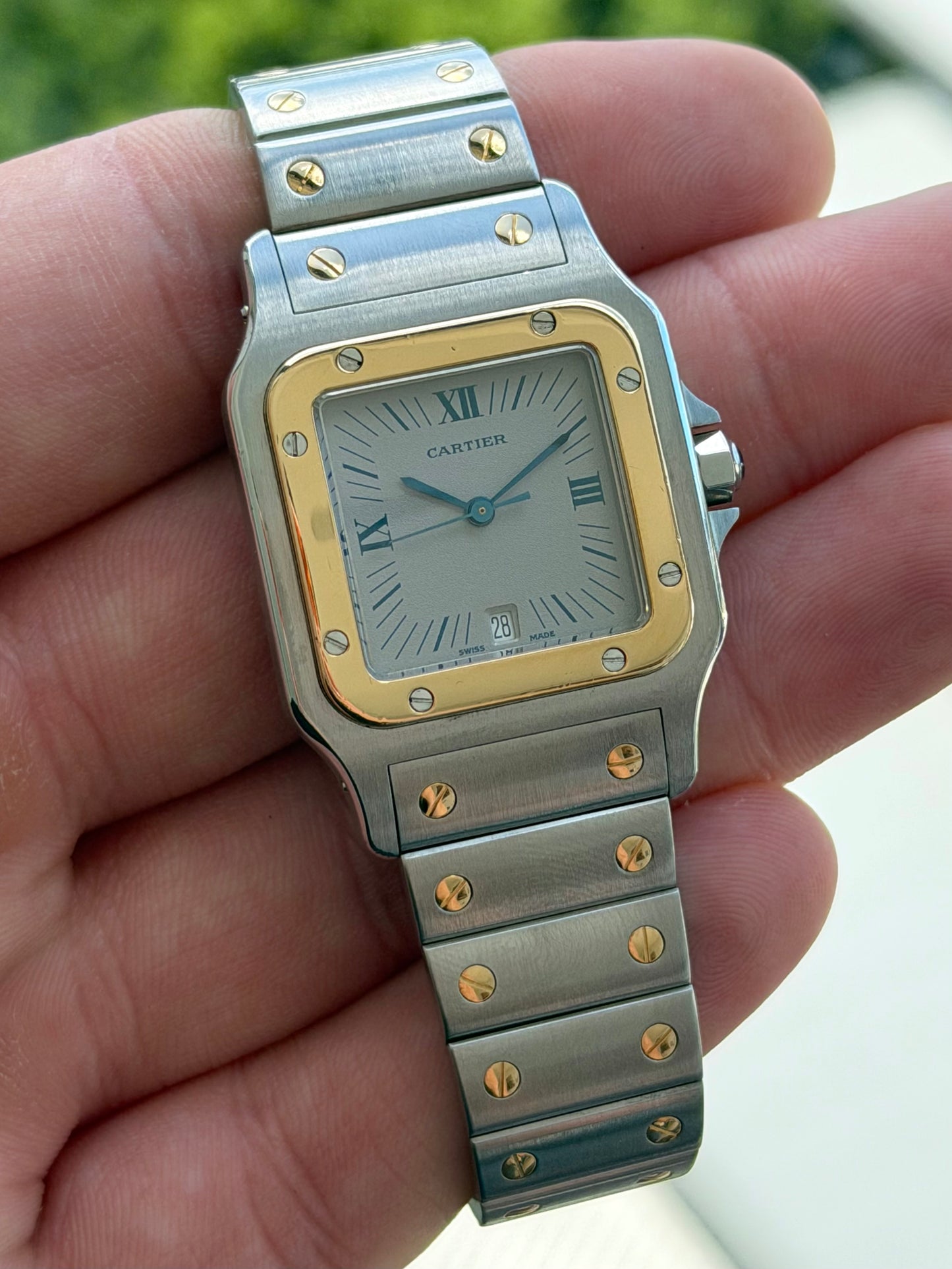 Cartier Santos Galbee LM Blue Roman W20023C4