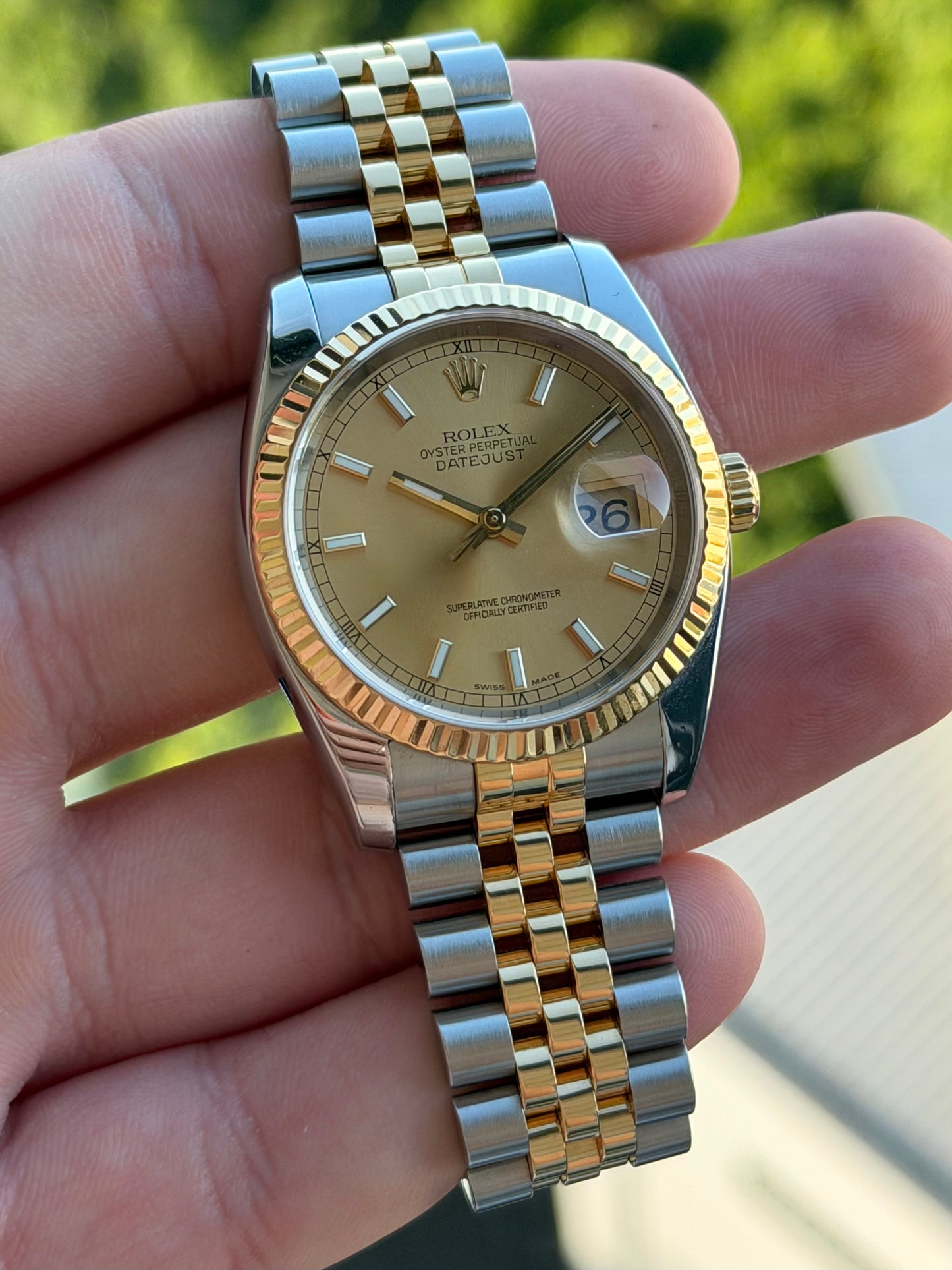 Rolex Datejust 36mm Hidden Clasp 116233