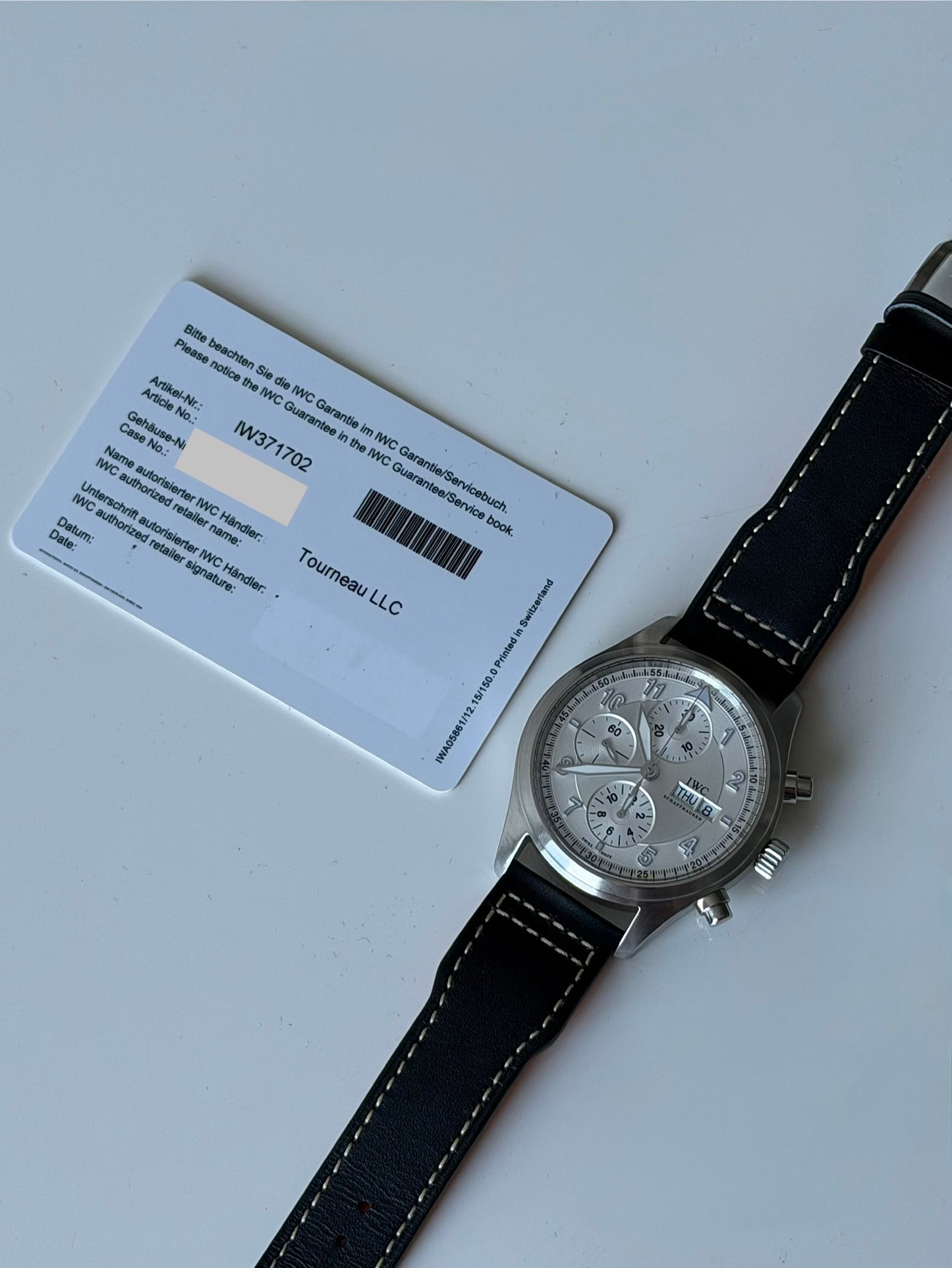 IWC Pilot Spitfire Silver Dial Chrono with Papers IW371702