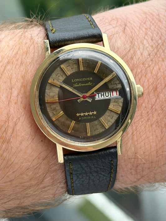 Longines Admiral 5 Star Red Seconds Hand With Box