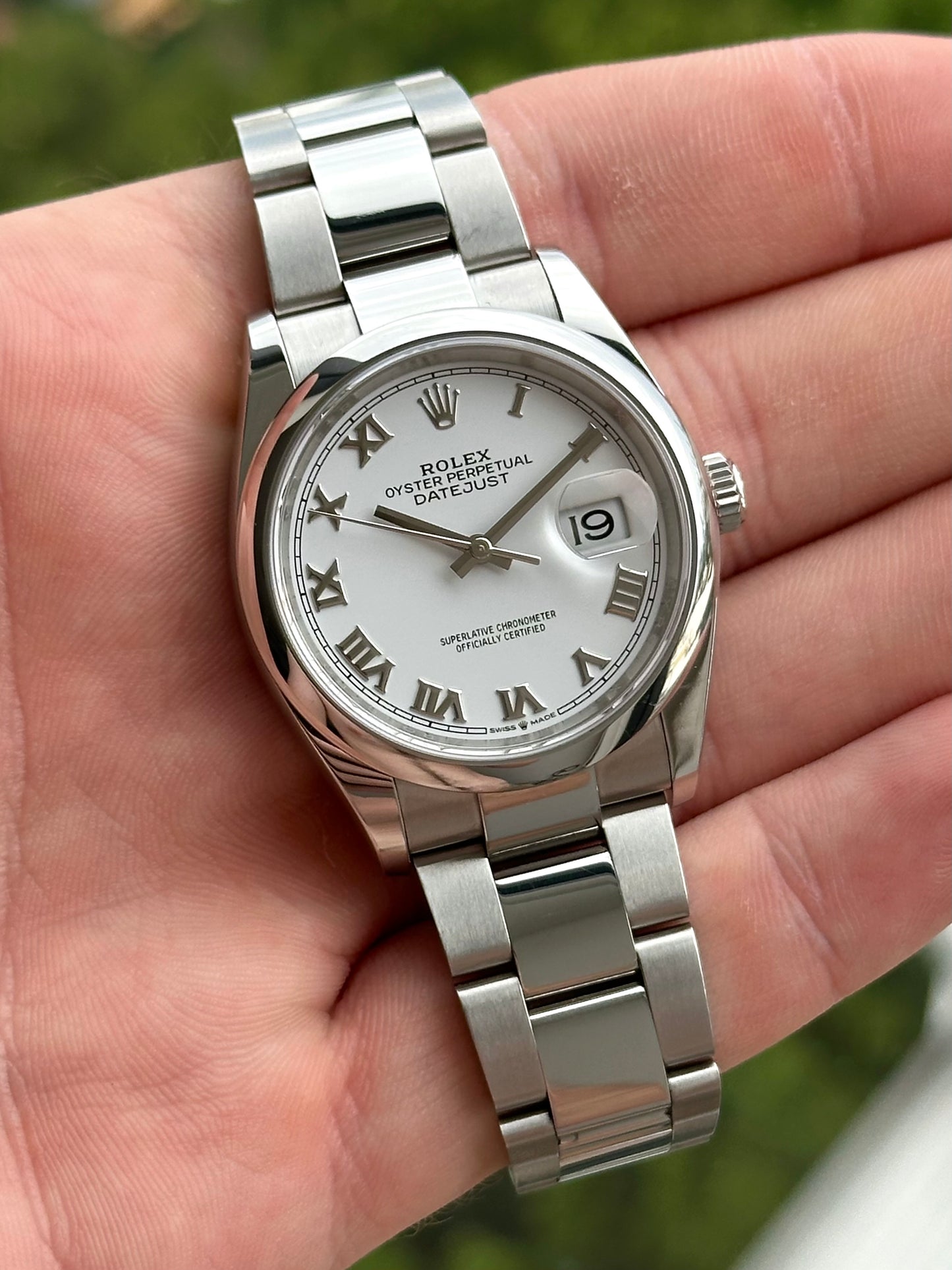 Rolex Datejust 36 White Roman Numeral Dial Full Set 2021