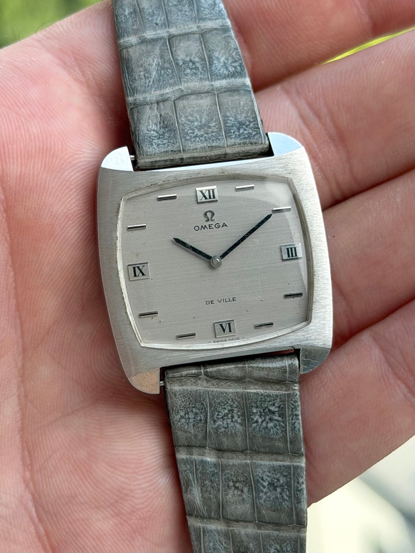 Omega De Ville Square Roman Numeral Silver Dial