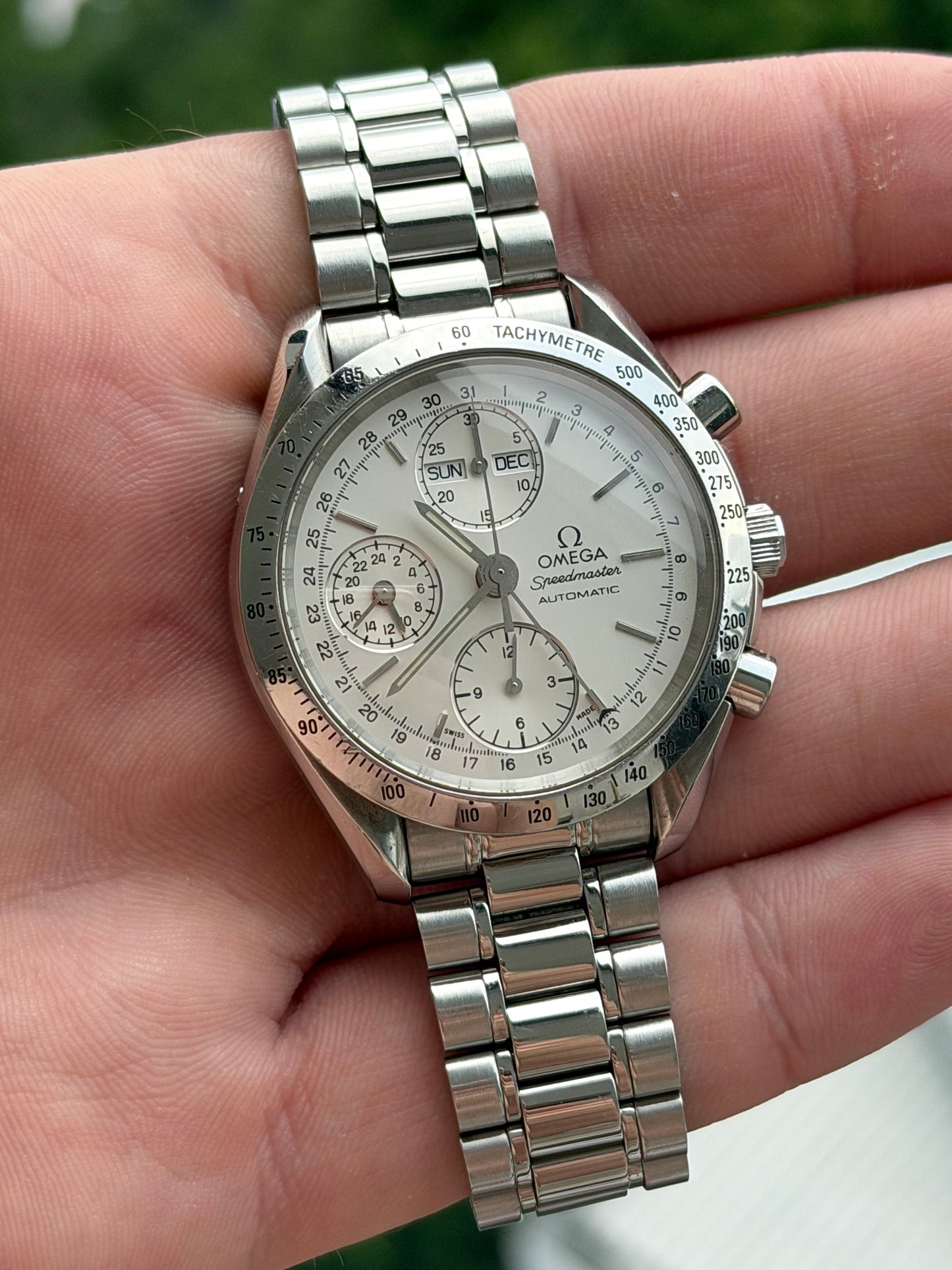 Omega Speedmaster Silver Dial Triple Calendar 1995