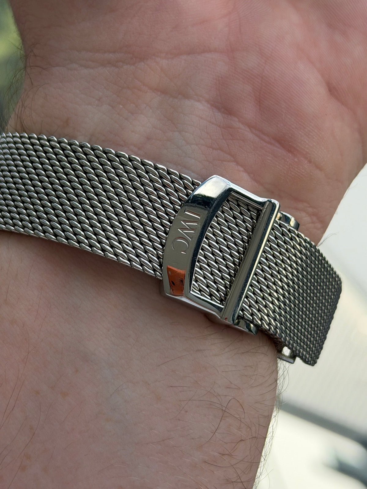 IWC Portofino Black Dial On Mesh Bracelet 2014 with Papers