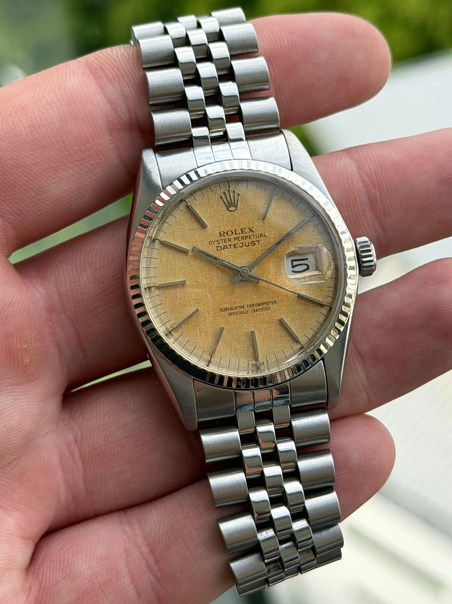 Rolex Datejust Quickset Tropical Linen Dial