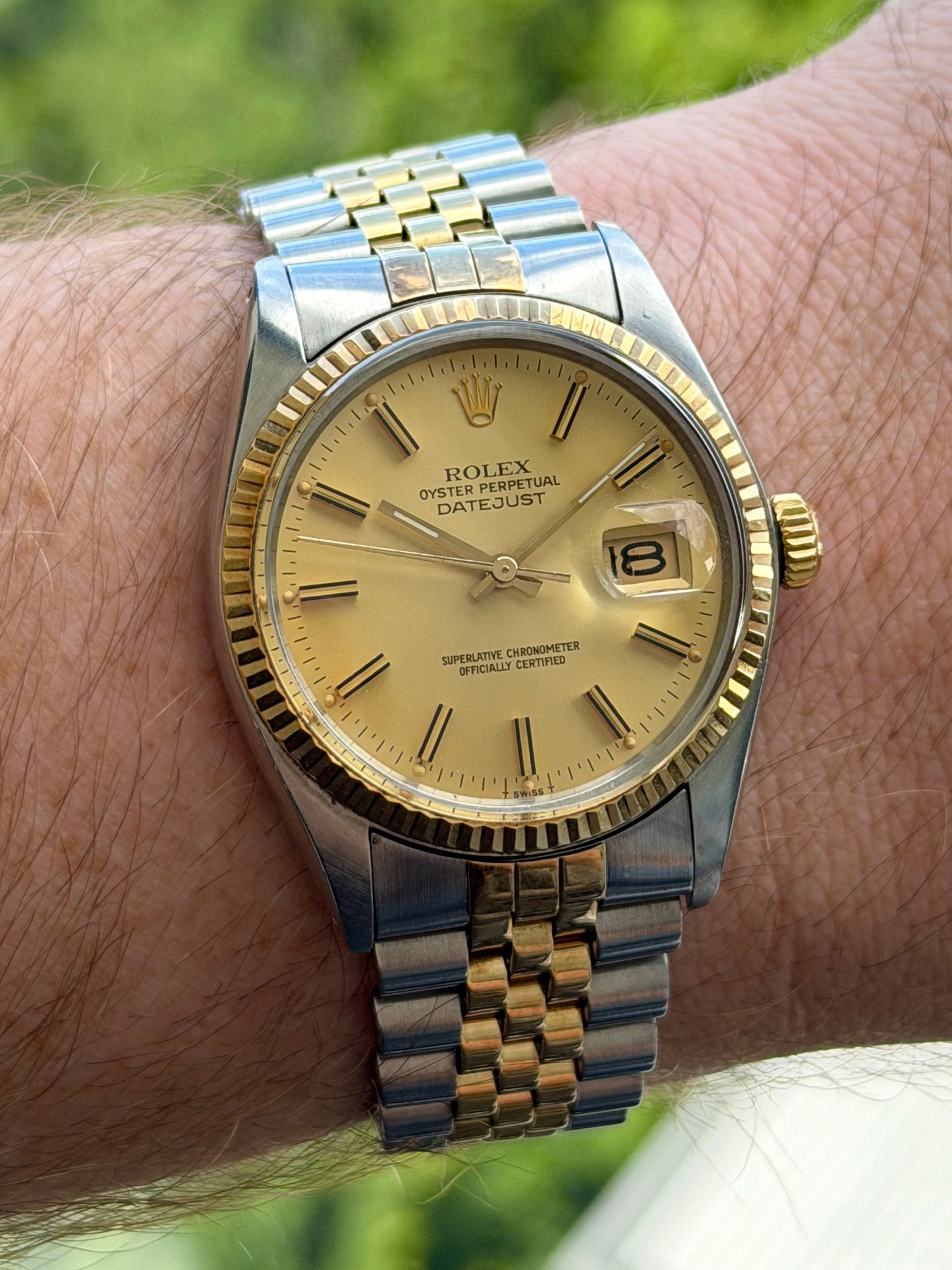 Rolex Datejust Quickset Wide Boy Dial 16013 1979