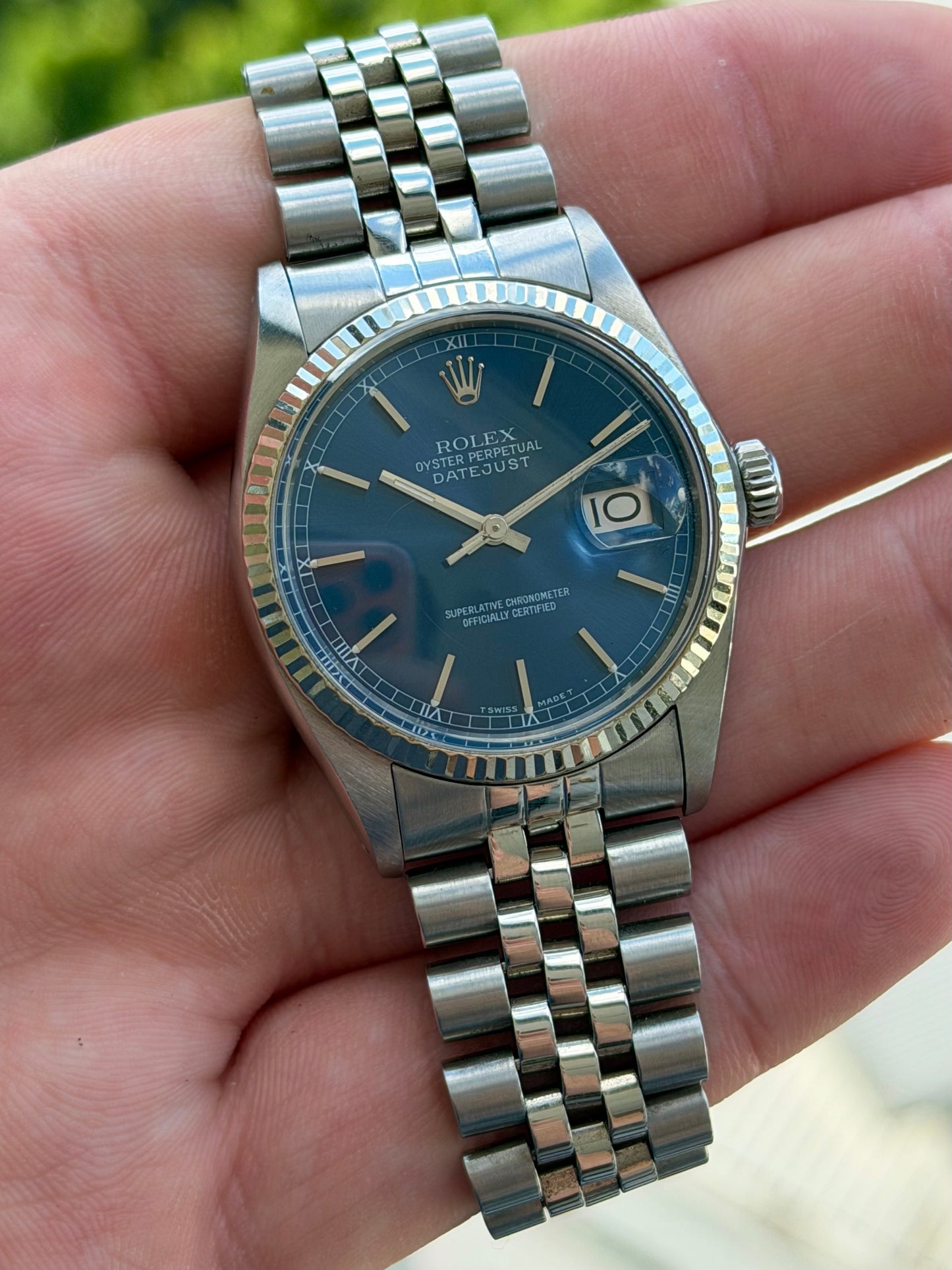 Rolex Datejust Blue Dial 16014 1978 with Box