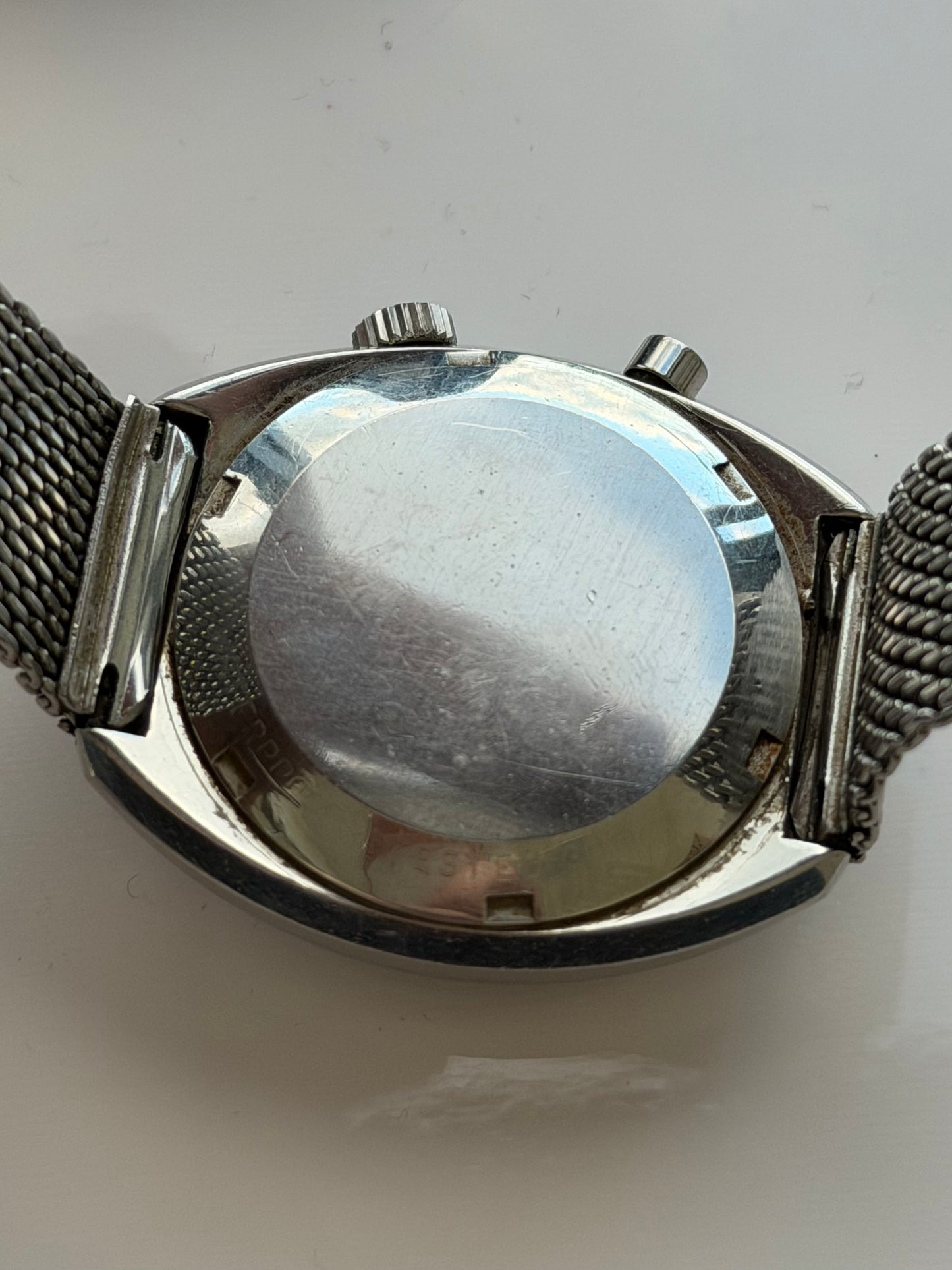 Omega ChronoStop Black Dial on Mesh 145.010