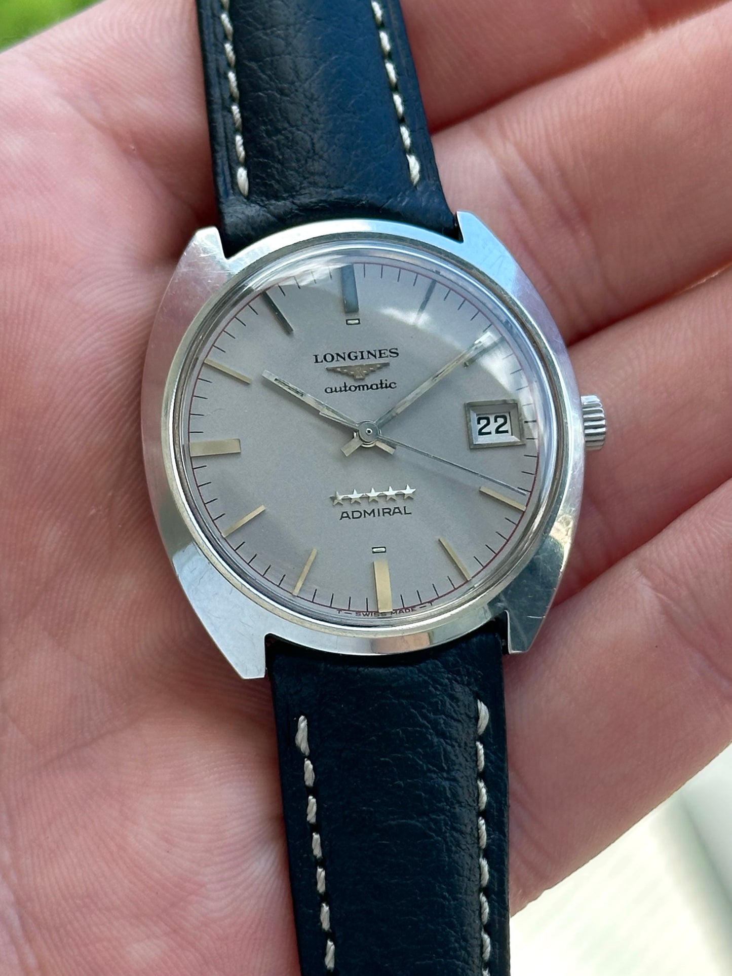 Longines Admiral 5-Star Date Grey Dial 1969