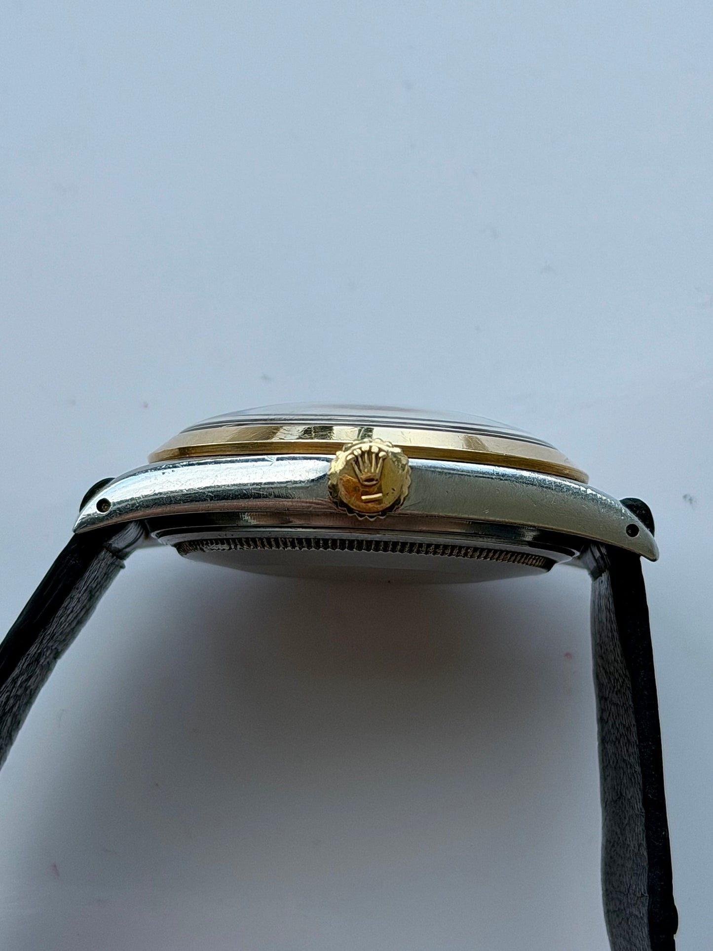 Rolex Datejust Rare Smooth Bezel Black Dial 1976