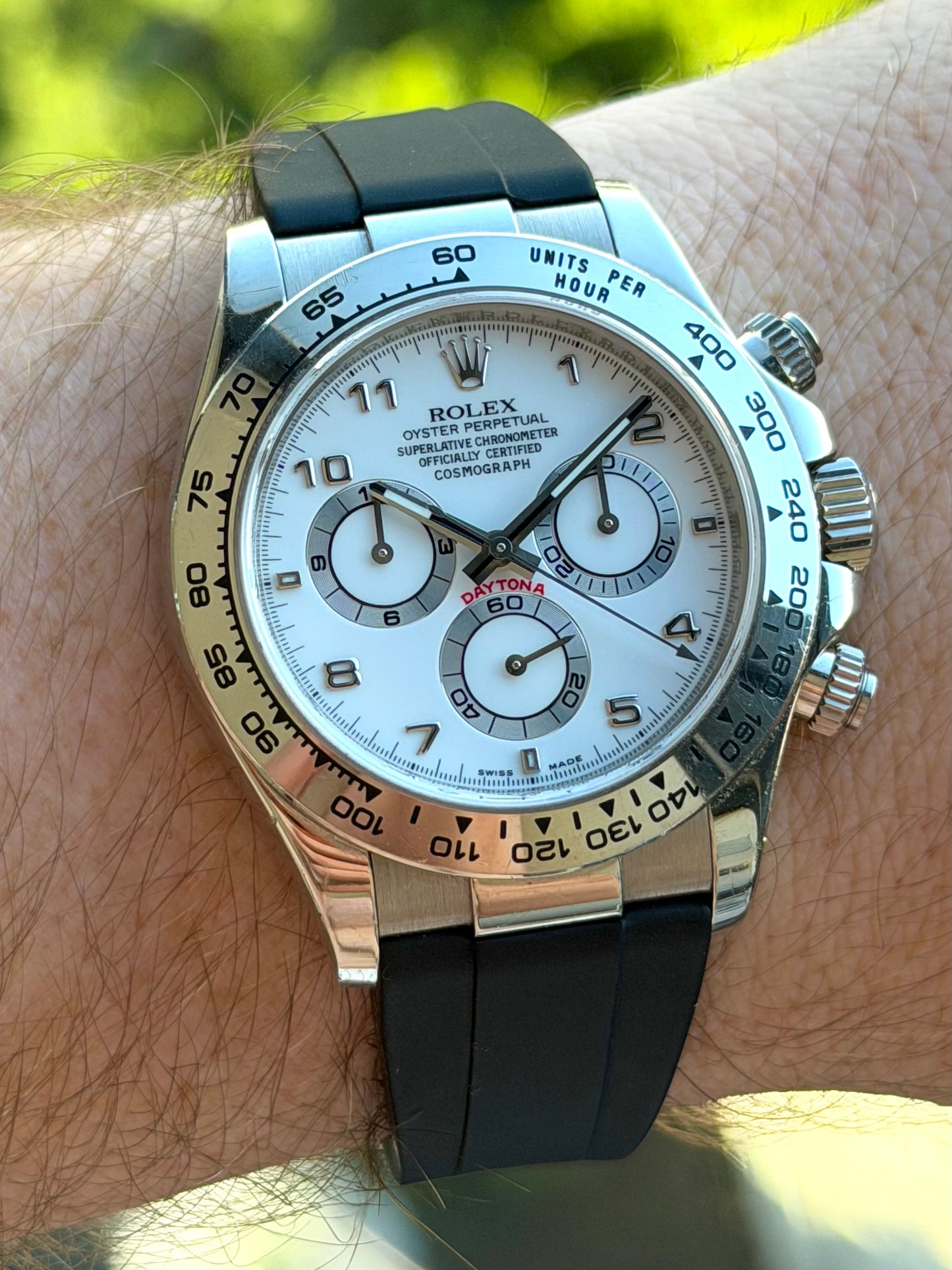 Rolex Daytona White Gold Rehaut 116519 2007
