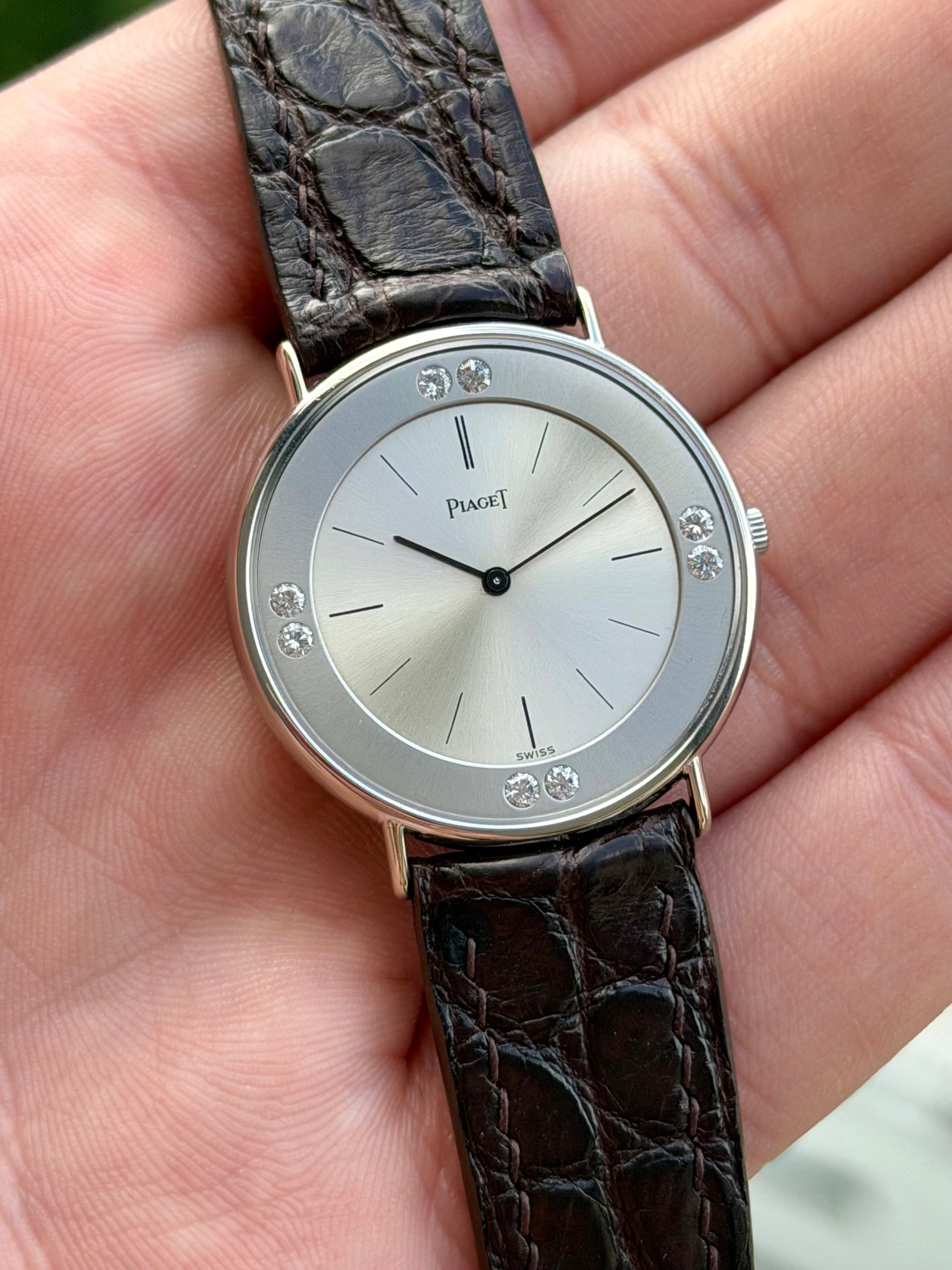 Piaget Ultra Thin 2642 White Gold Diamond Markers with Buckle