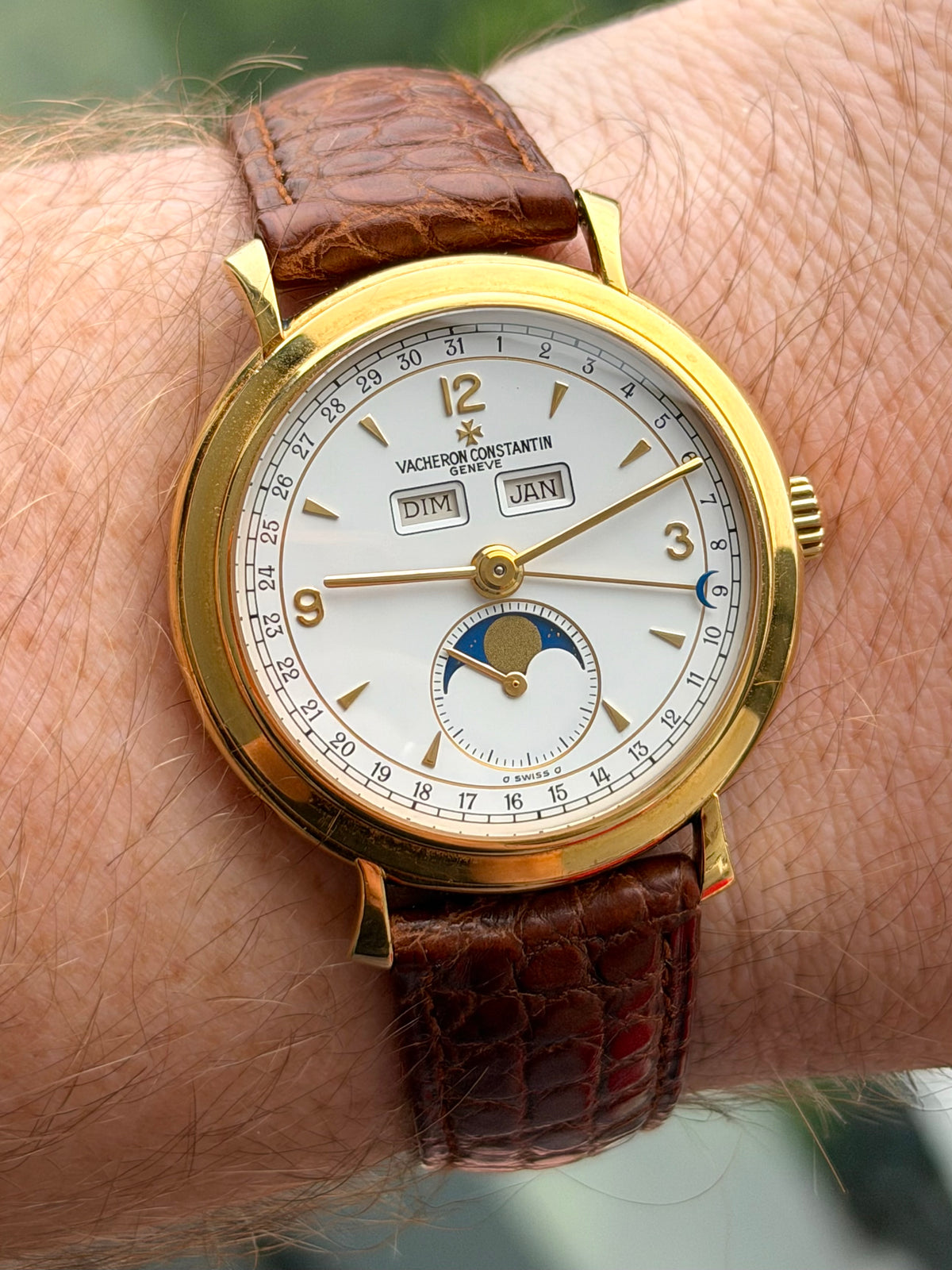 Vacheron Constantin Triple Calendar Moonphase 18k Full Set 37150 1990s