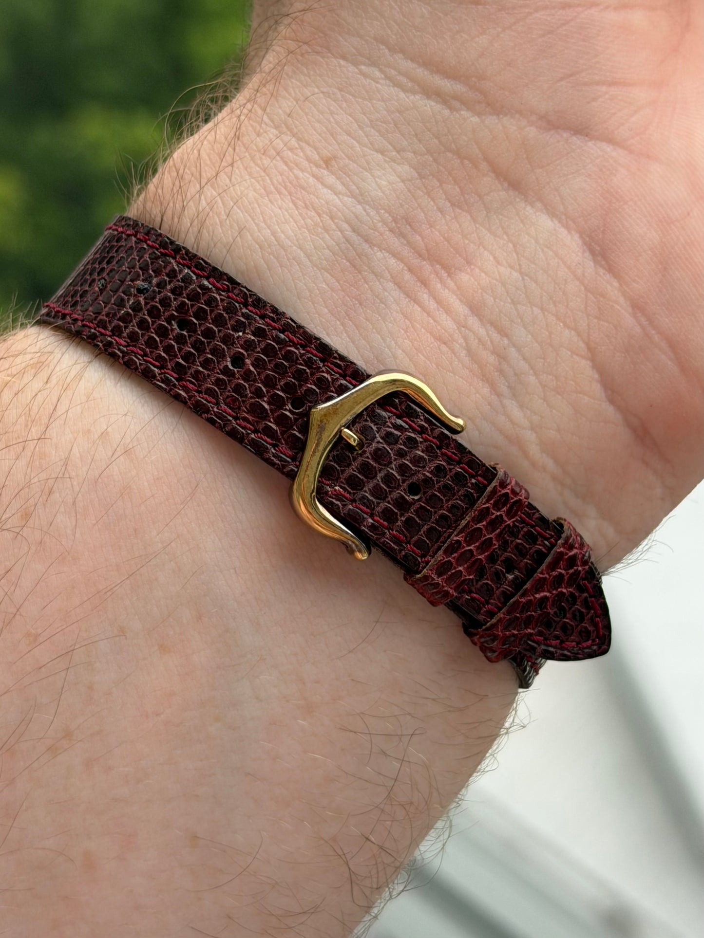 Cartier Vendome Vermeil Burgundy Dial Gents