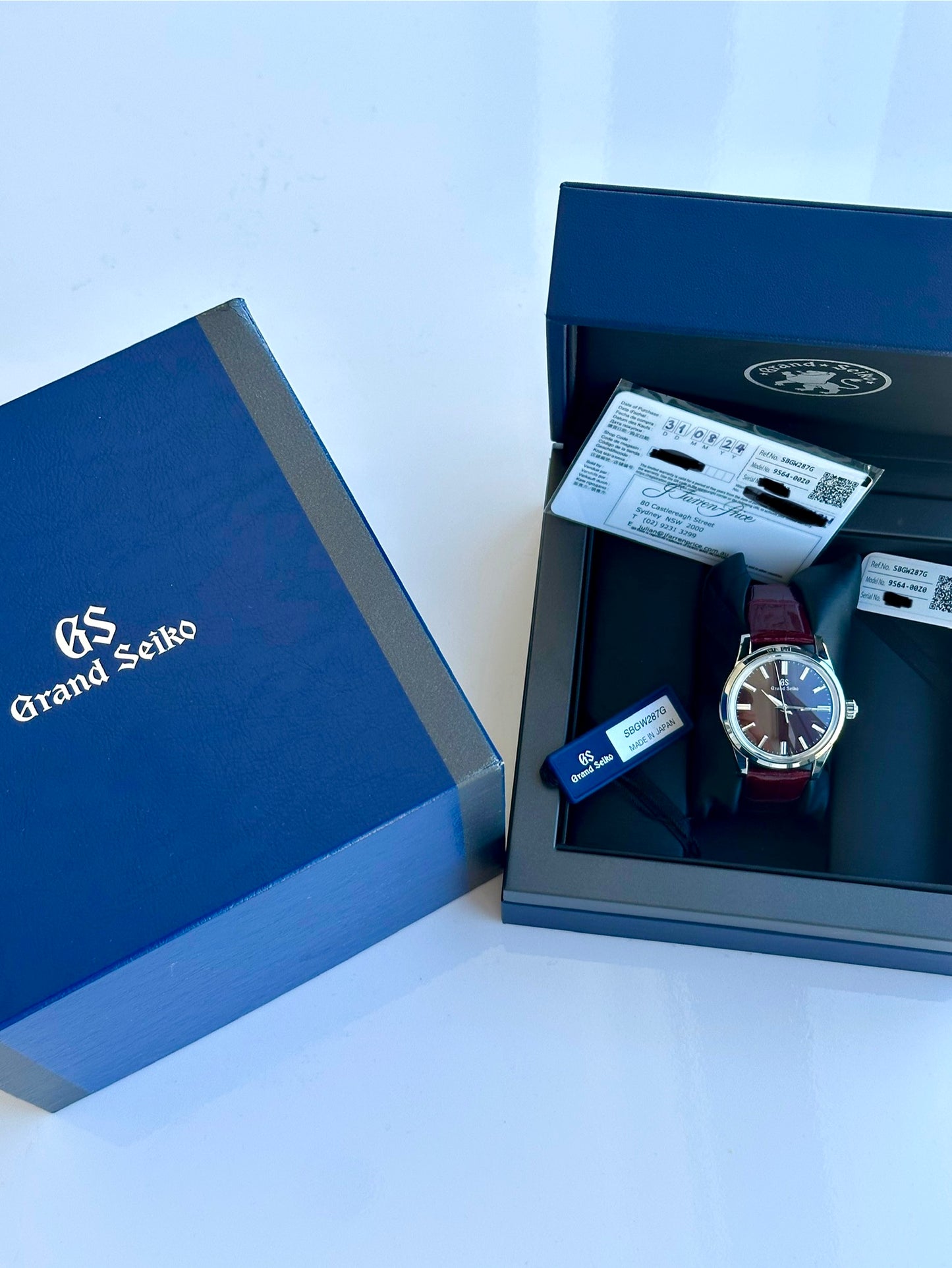Grand Seiko Burgundy Dial Elegance Collection SBGW287 Full Set 2024