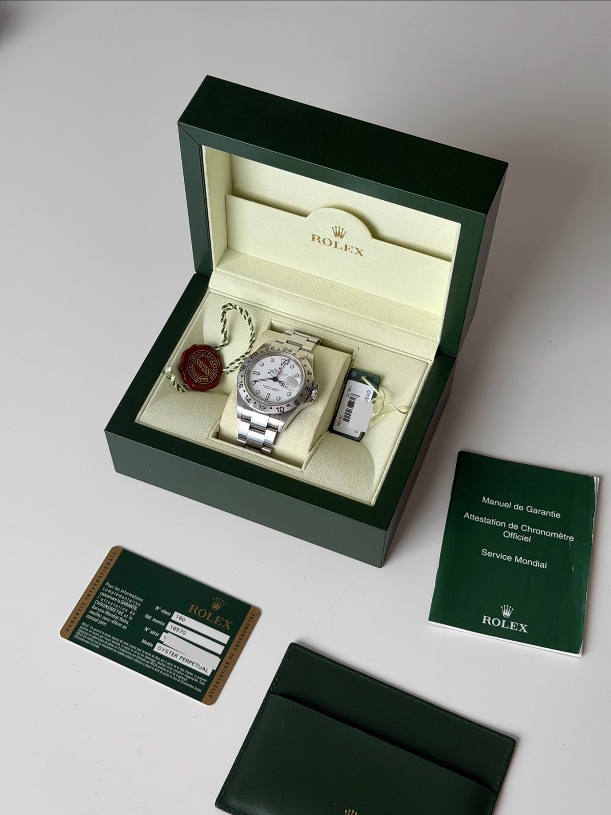 Rolex Explorer II 16570 Engraved Rehaut 3186 Cal 2011 Full Collectors Set
