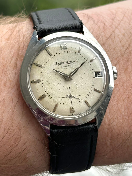 Jaeger Le-Coultre Zebra Date Wheel Sub-Seconds Bumper