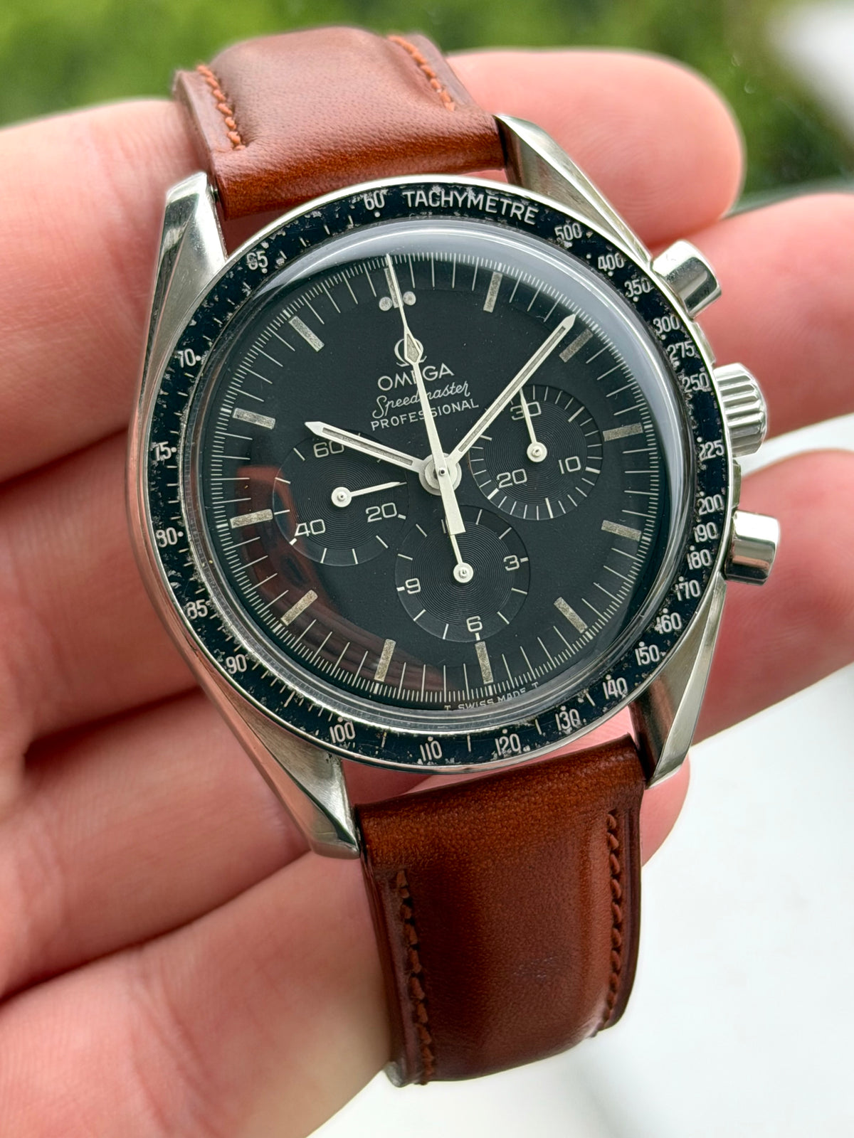 Omega Speedmaster Professional Tritium Dial on Leather