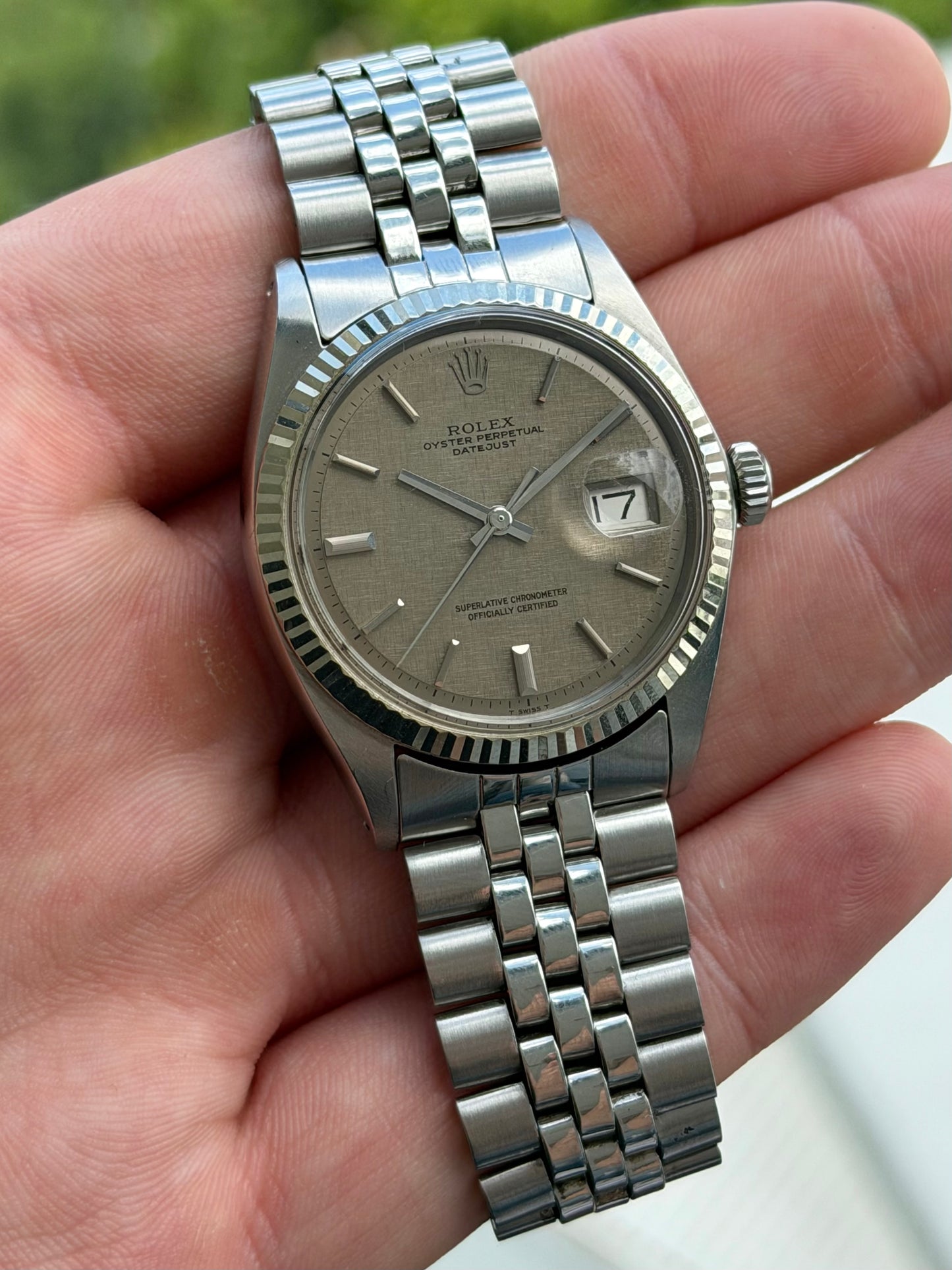 Rolex Datejust 1601 Linen Doorstep Dial 1972