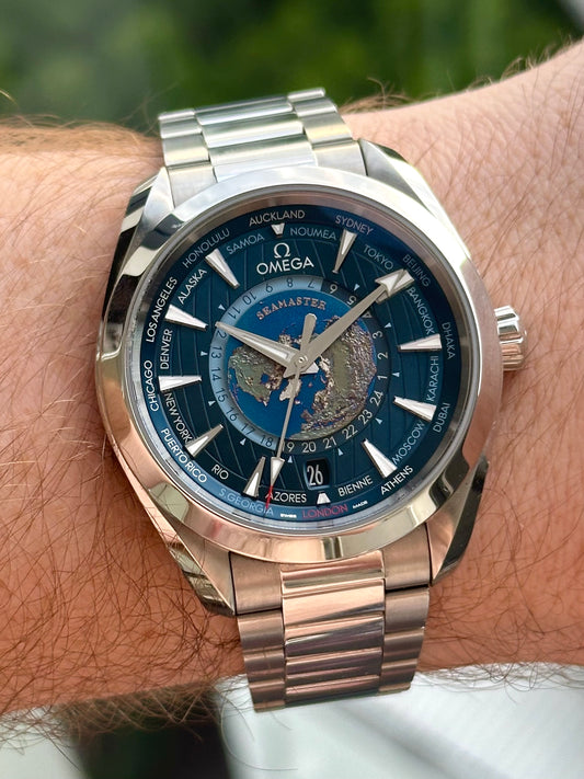 Omega Seamaster Aqua Terra GMT Worldtimer Full Set 2023