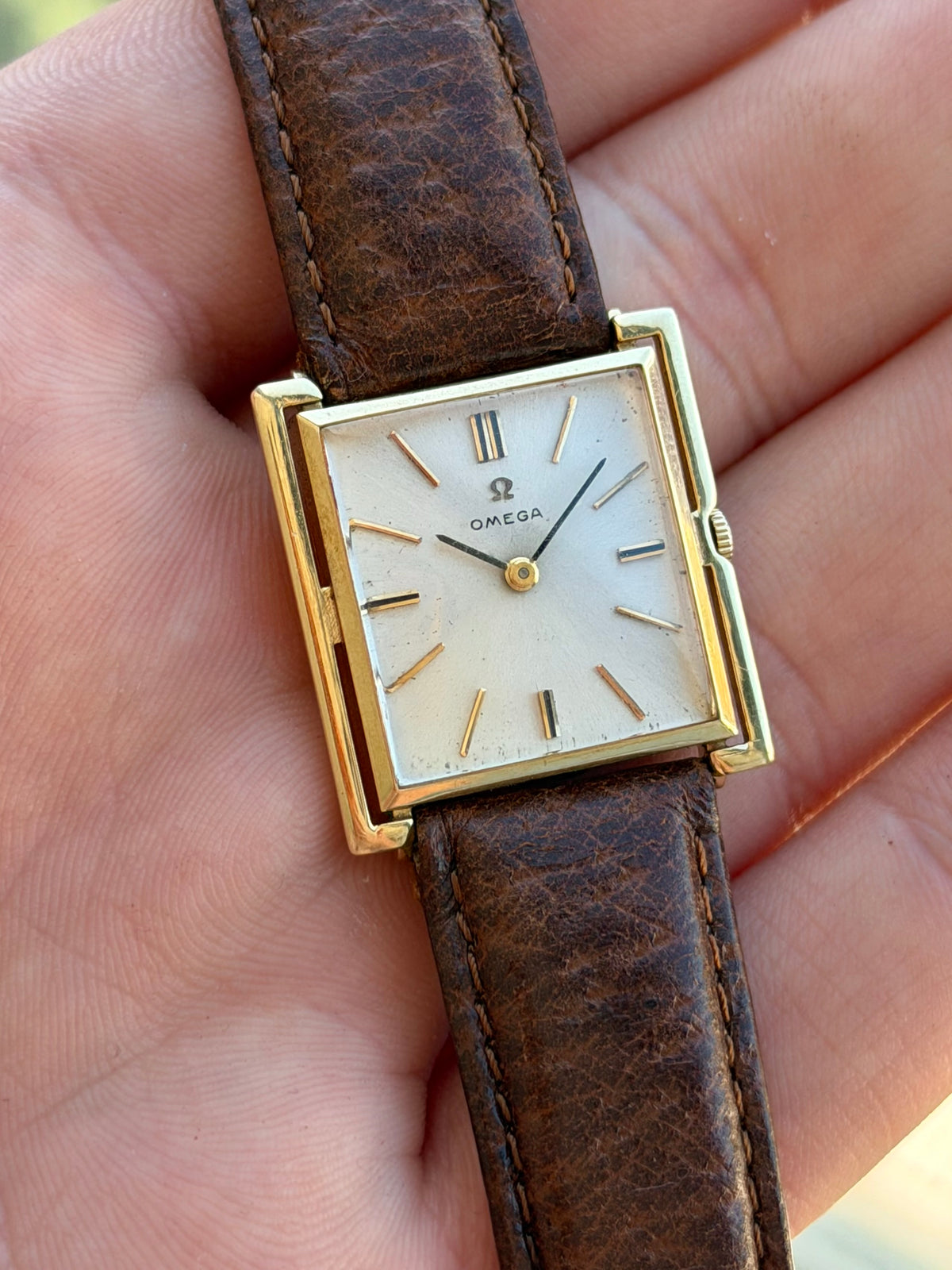 Omega Skeleton Case Solid 14k Gold 1964