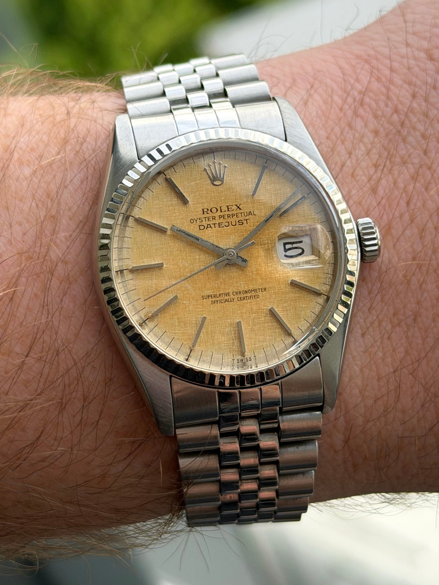 Rolex Datejust Quickset Tropical Linen Dial