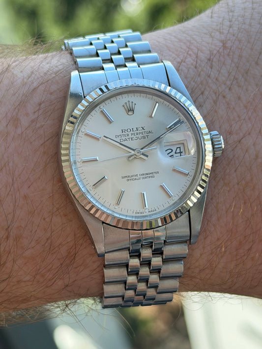 Rolex Datejust Quickset Silver Dial 16014 1985