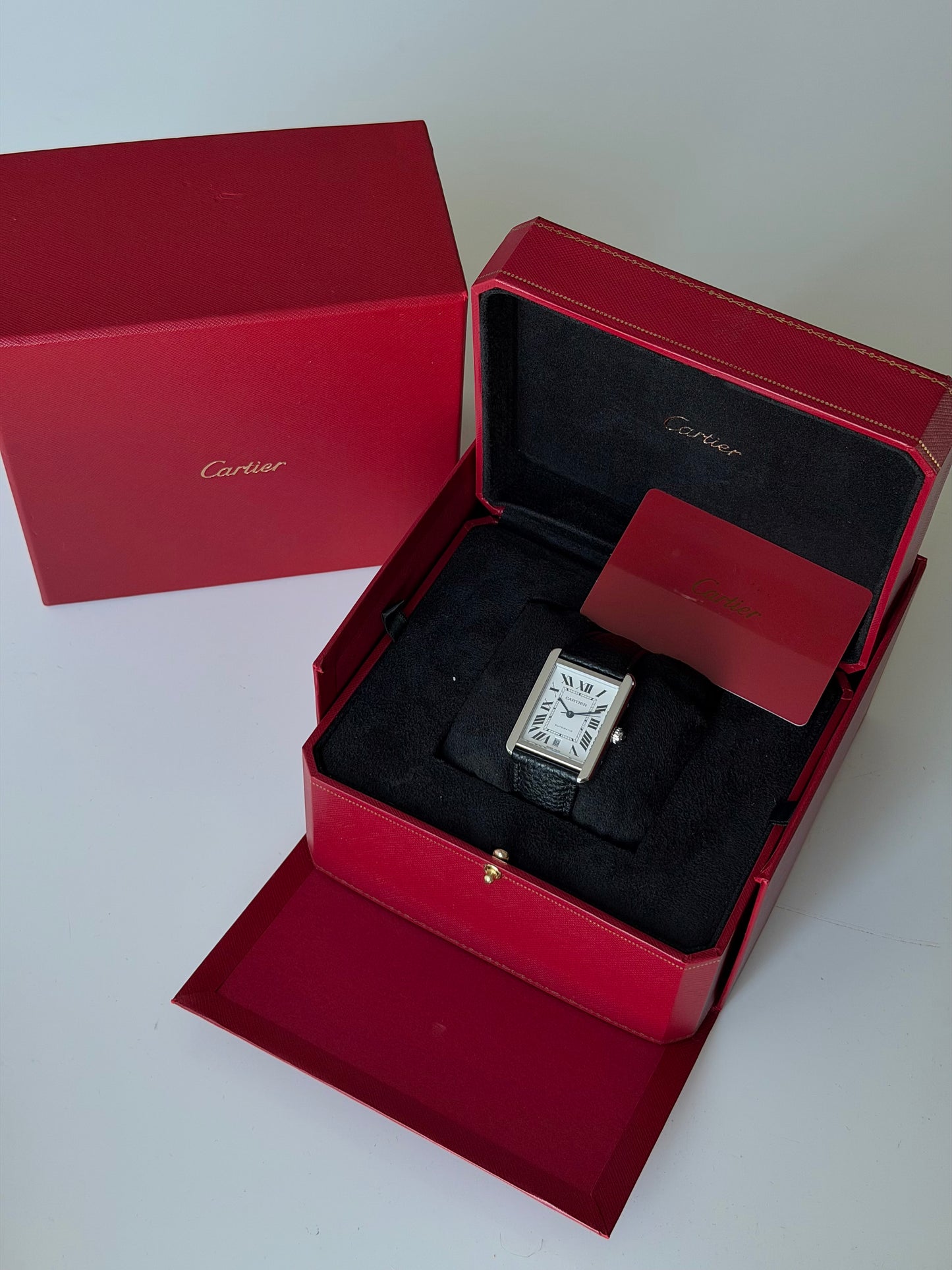 Cartier Tank Solo XL on Original Leather Full Set 2017