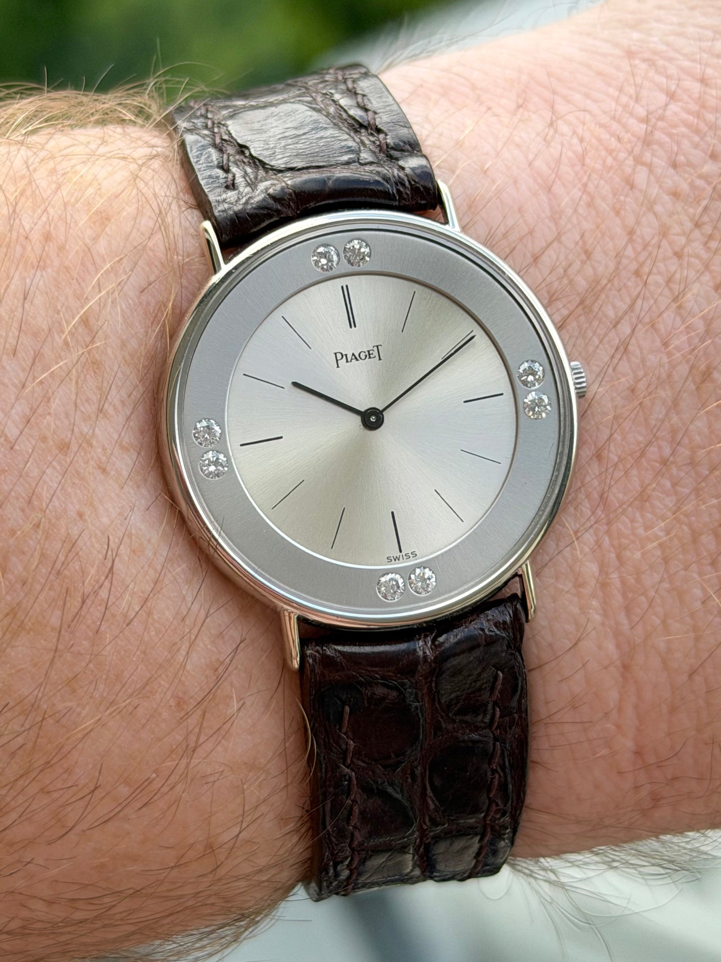 Piaget Ultra Thin 2642 White Gold Diamond Markers with Buckle