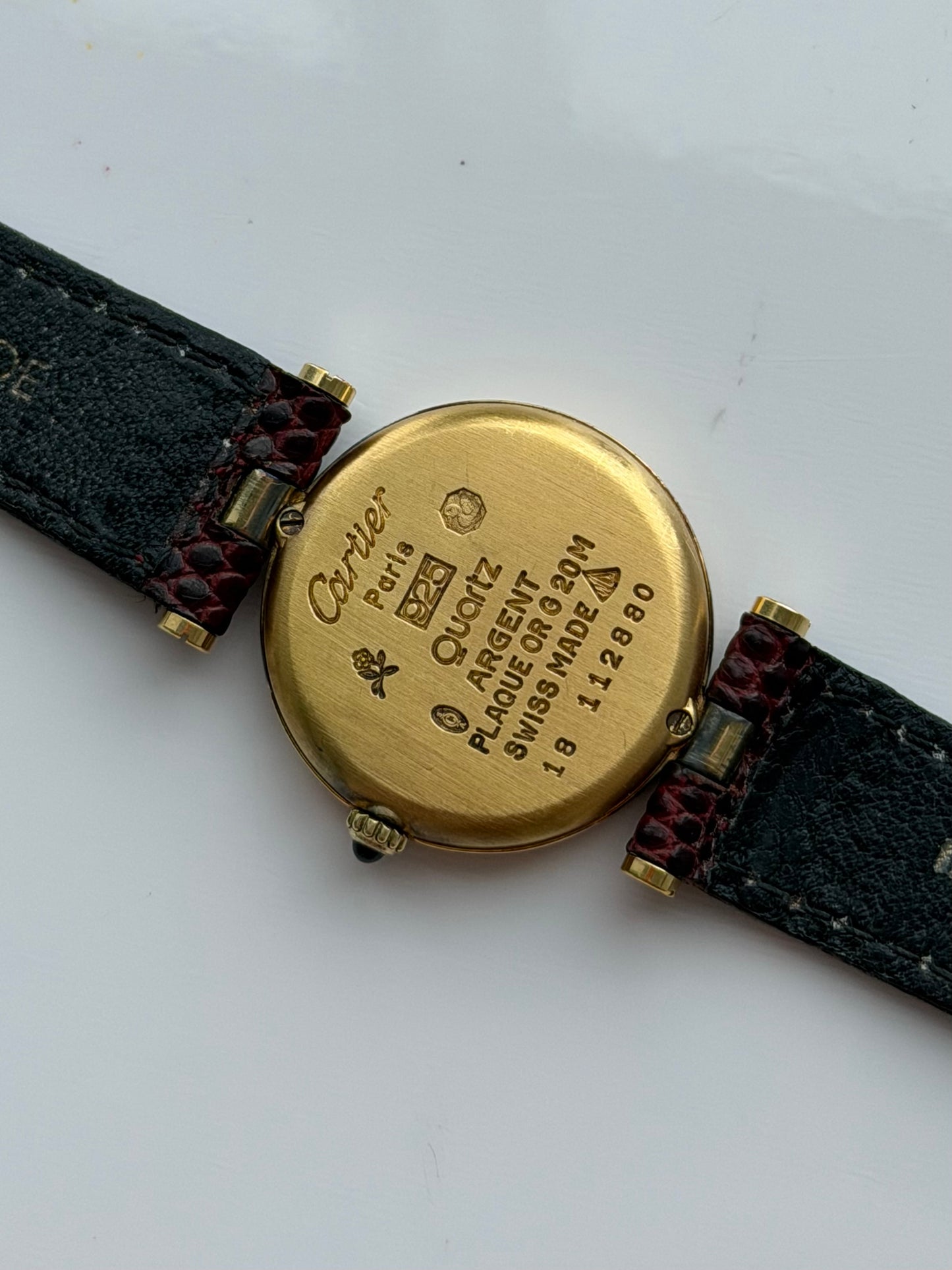 Cartier Vendome Vermeil Burgundy Dial Ladies