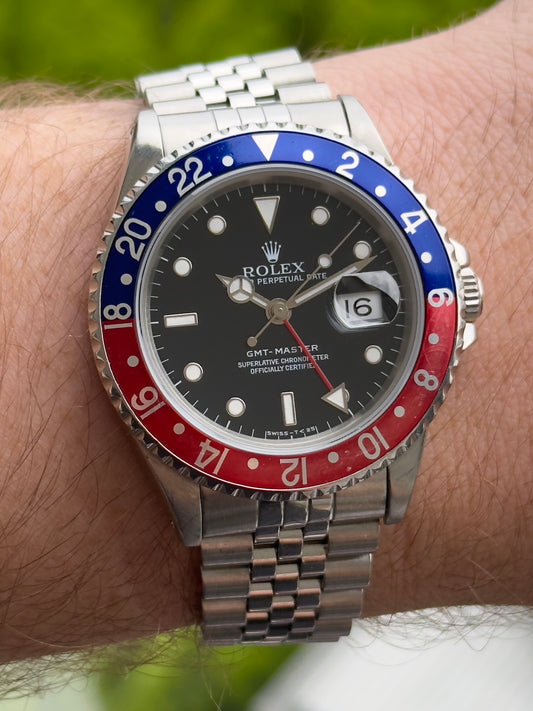 Rolex GMT Master Pepsi 16700 on Jubilee Box and Booklets 1991