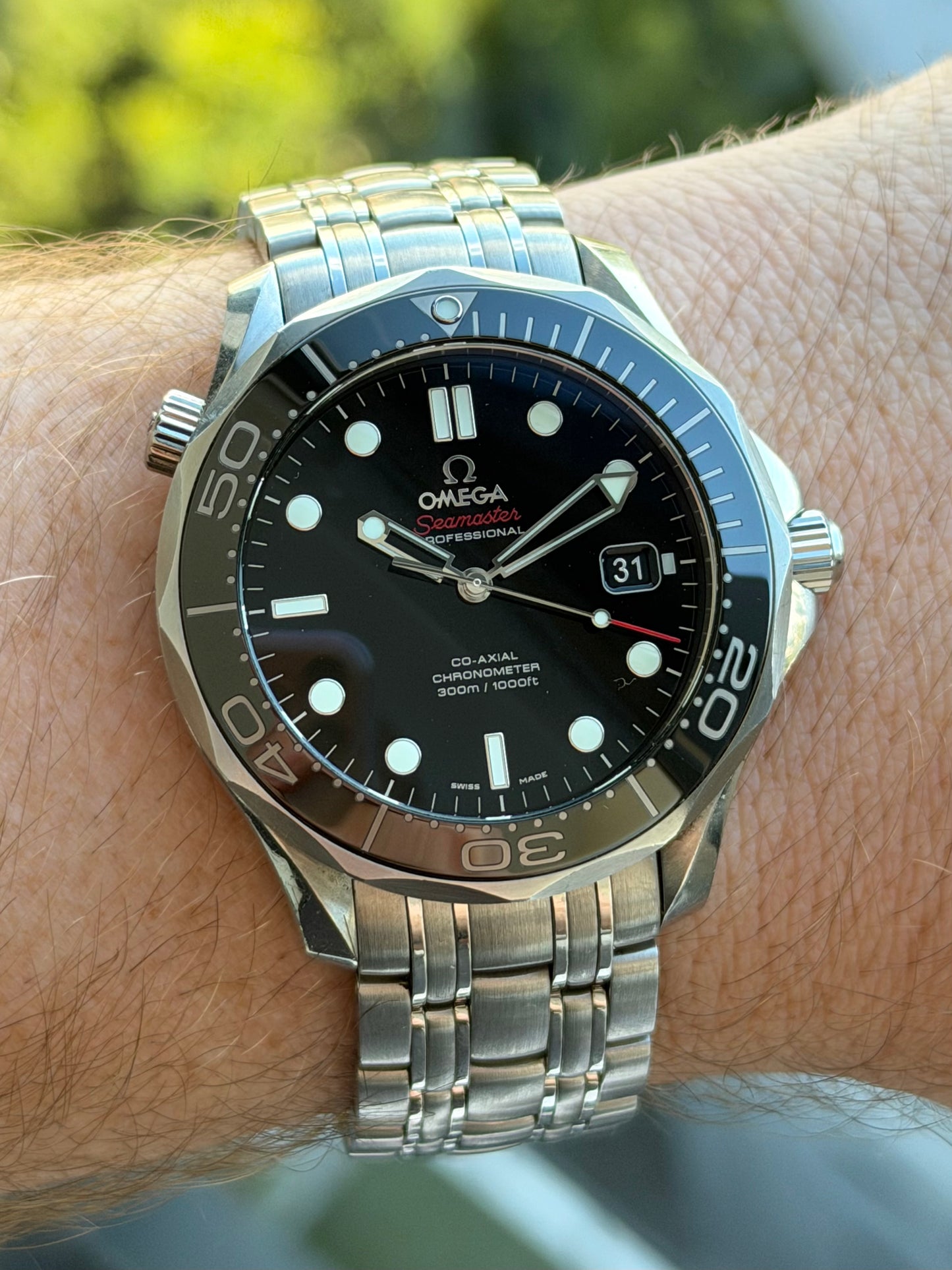 Omega Seamaster 300 Black Dial Ceramic Co Axial with Papers