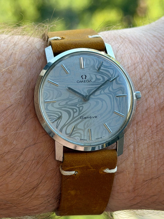 Omega Geneve Rare Silver Tribal Dial
