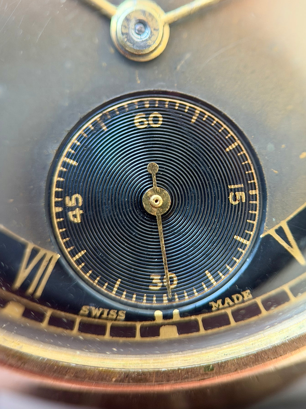 Omega Sub Seconds Dress 1939 9k Rose Gold